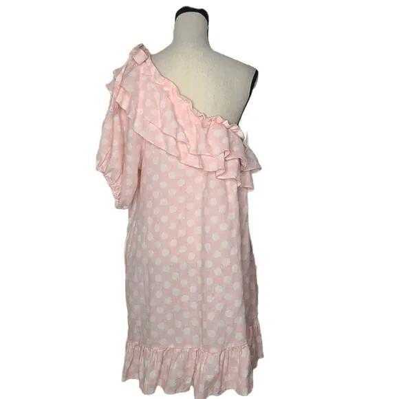 LISA Marie Fernandez polka dot one shoulder dress NWT  sz 1X
