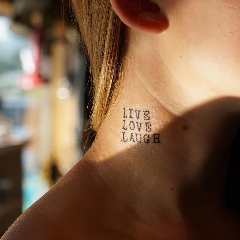 Live Love Laugh (simple) Manifestation Tattoo