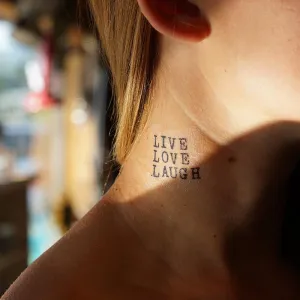 Live Love Laugh (simple) Manifestation Tattoo