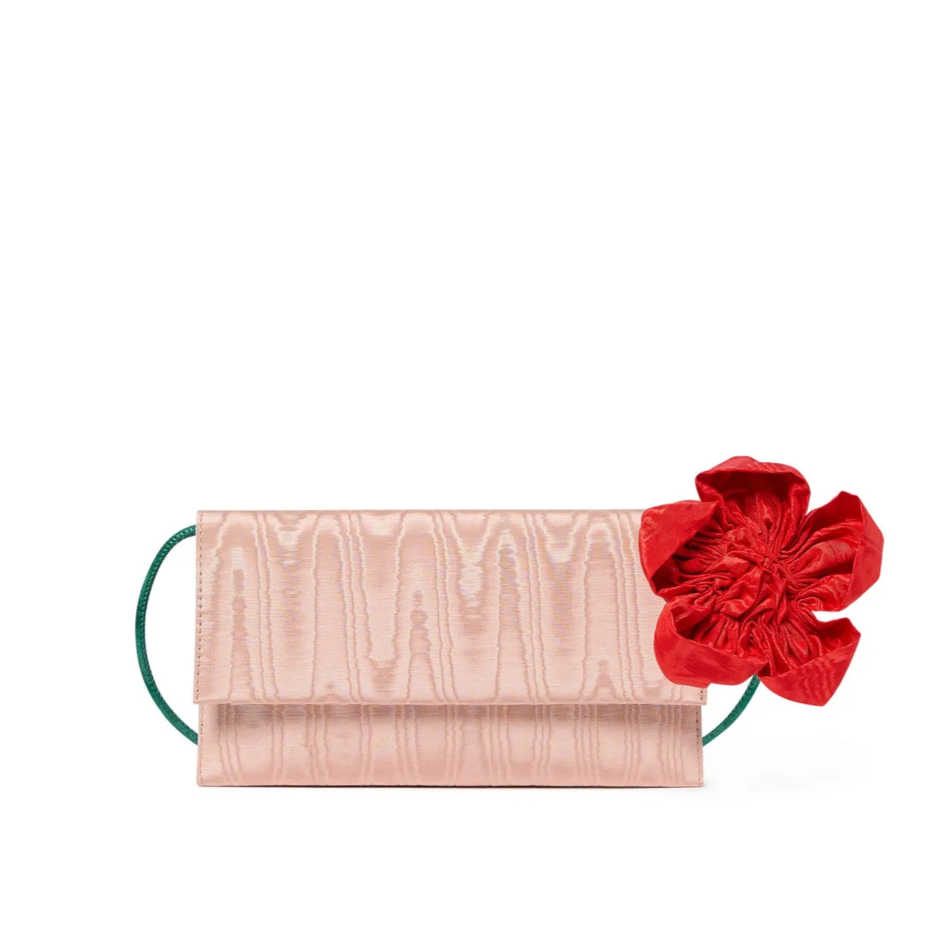 Loeffler Randall - Charlee Flap Clutch w/ Flower (Nude/Green/Red)