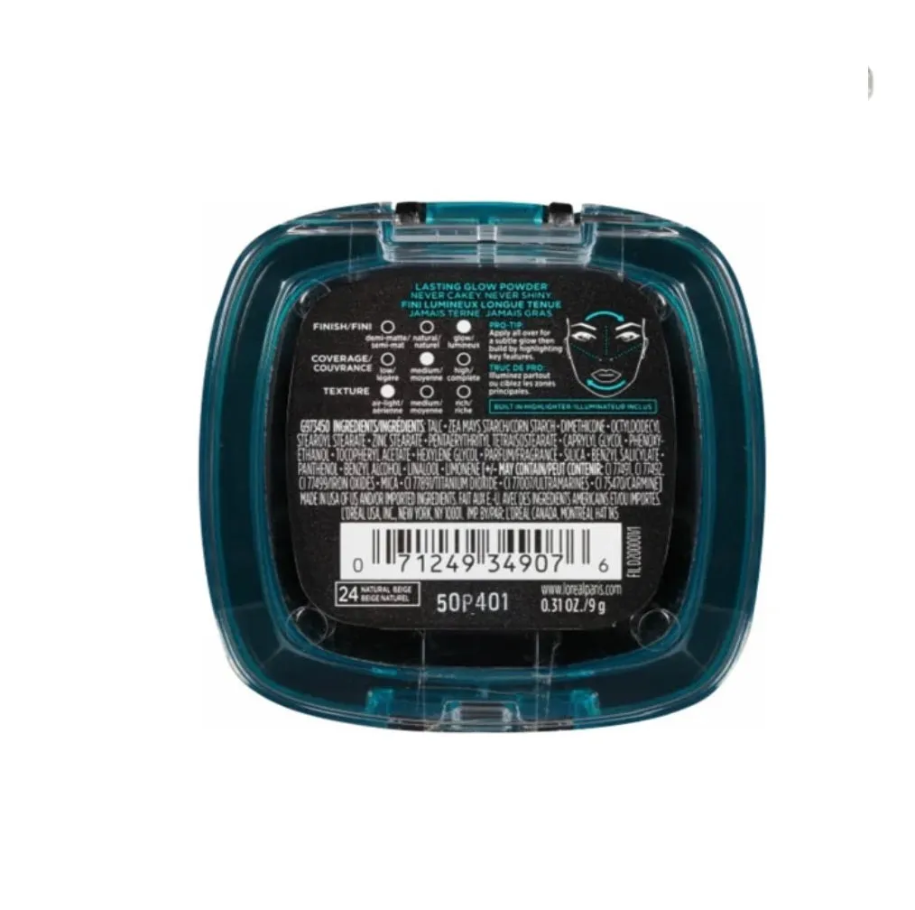 L'Oreal Paris Infallible Pro Glow Lasting Glow Powder, Natural Beige 24