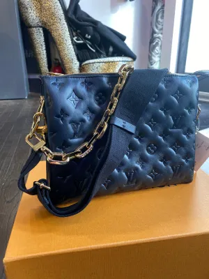 Louis Vuitton Black Coussin PM Gold Hardware