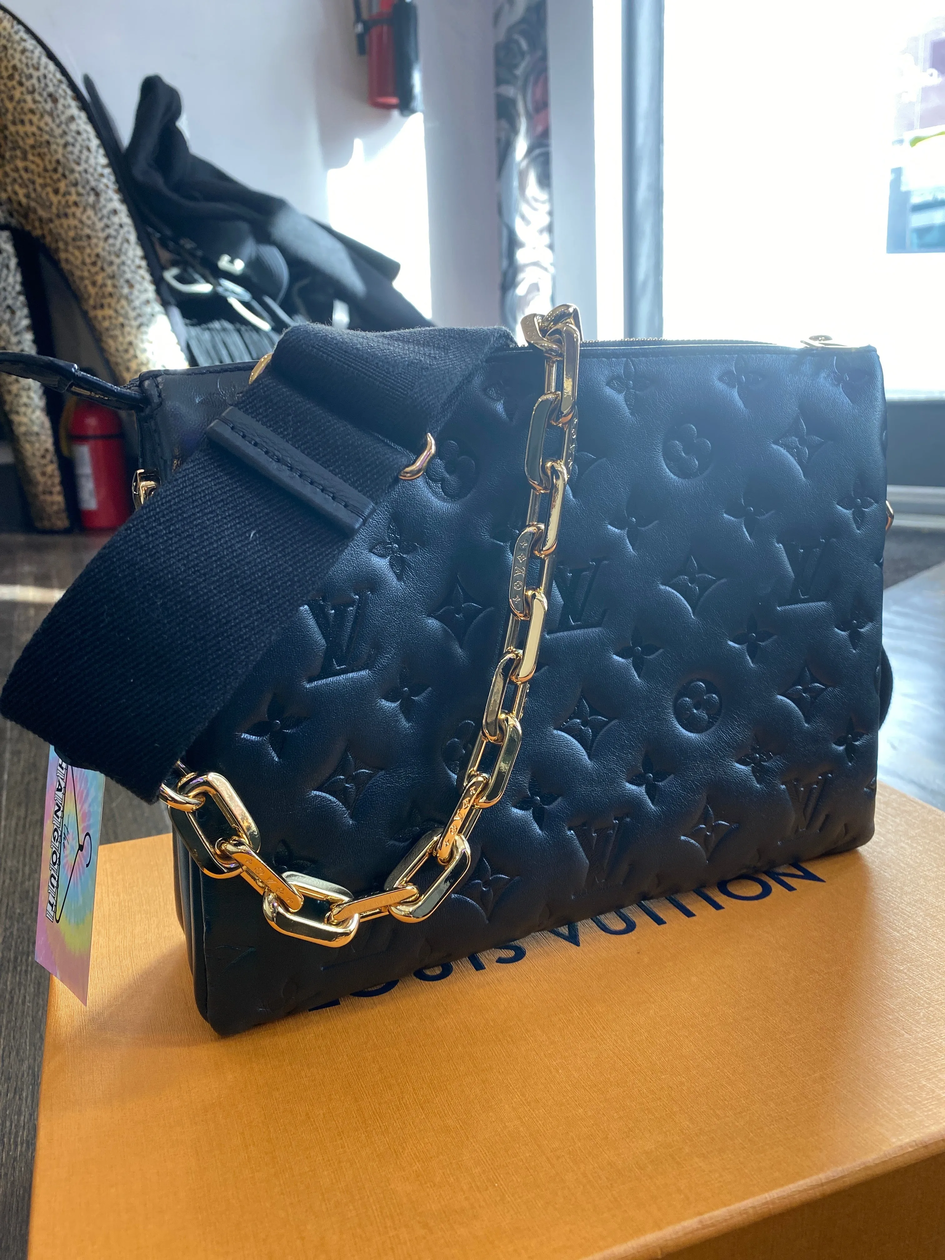 Louis Vuitton Black Coussin PM Gold Hardware