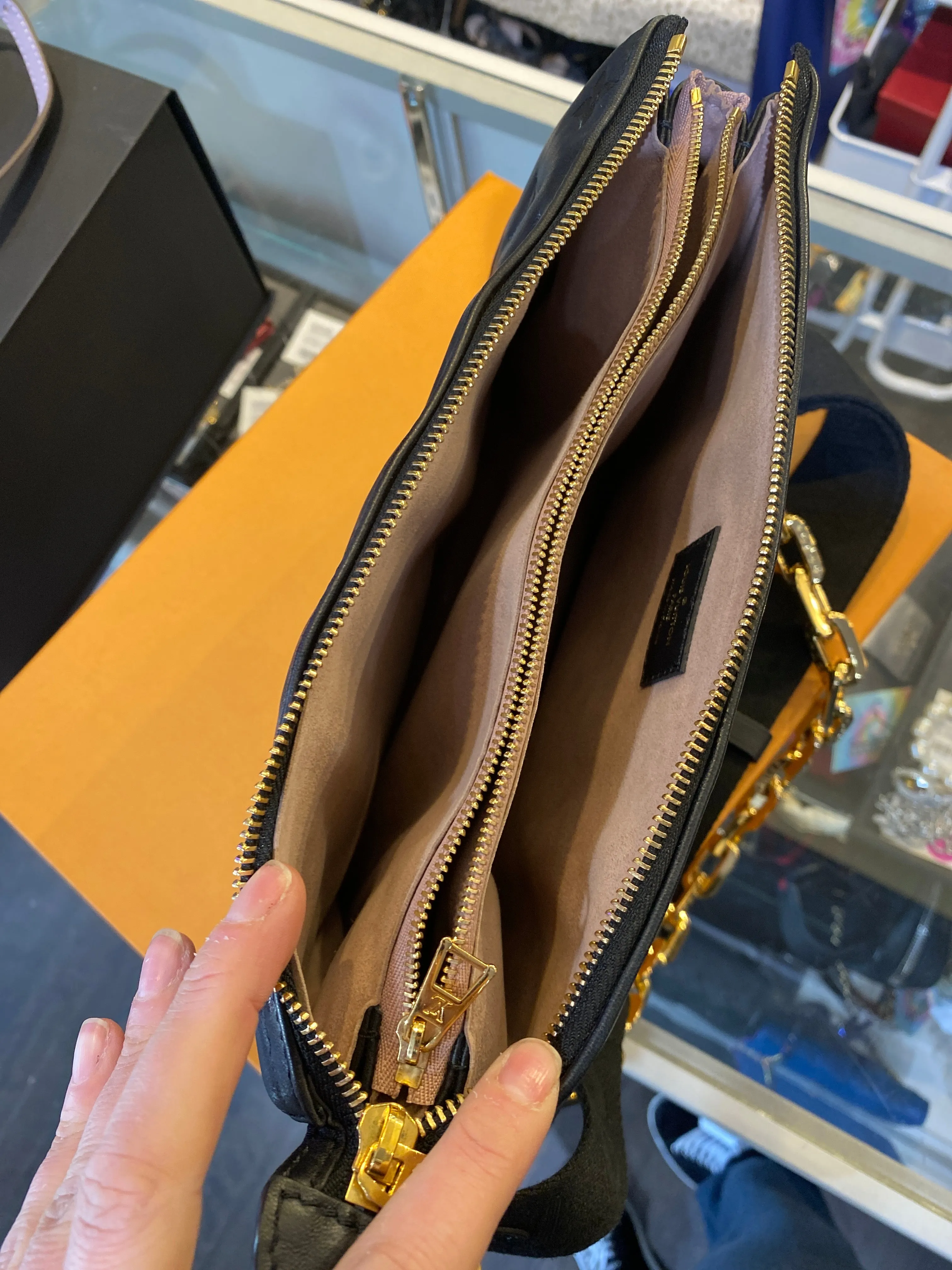 Louis Vuitton Black Coussin PM Gold Hardware