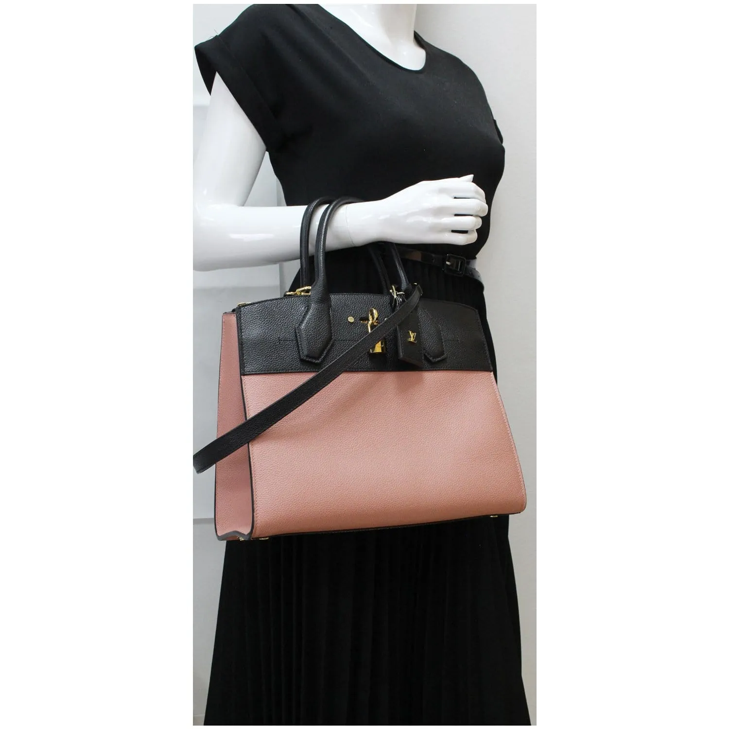 LOUIS VUITTON City Steamer MM Leather Shoulder Bag Magnolia - 25% OFF