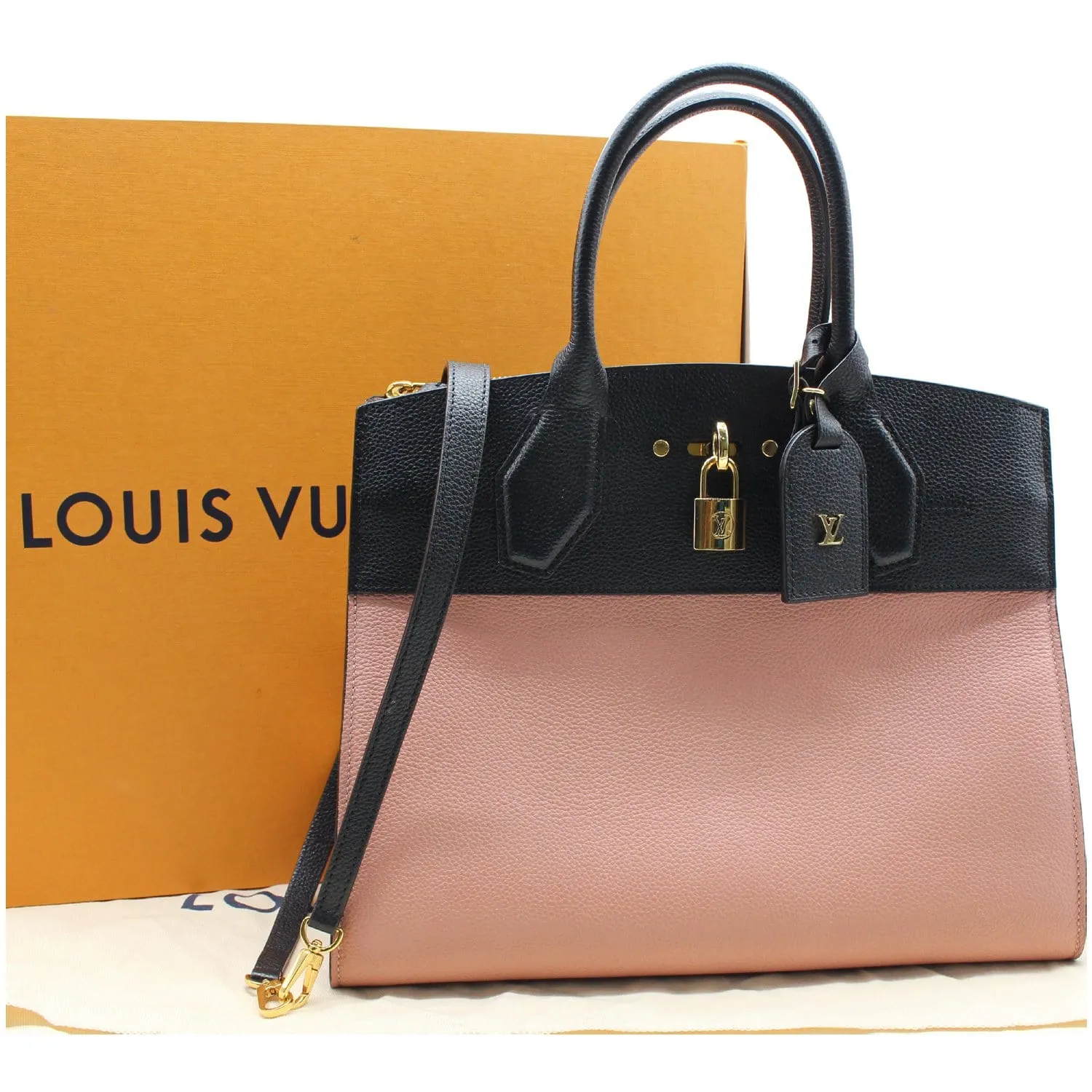 LOUIS VUITTON City Steamer MM Leather Shoulder Bag Magnolia - 25% OFF