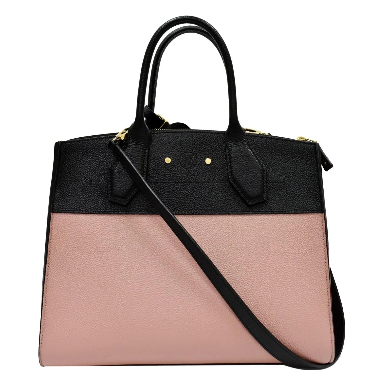 LOUIS VUITTON City Steamer MM Leather Shoulder Bag Magnolia