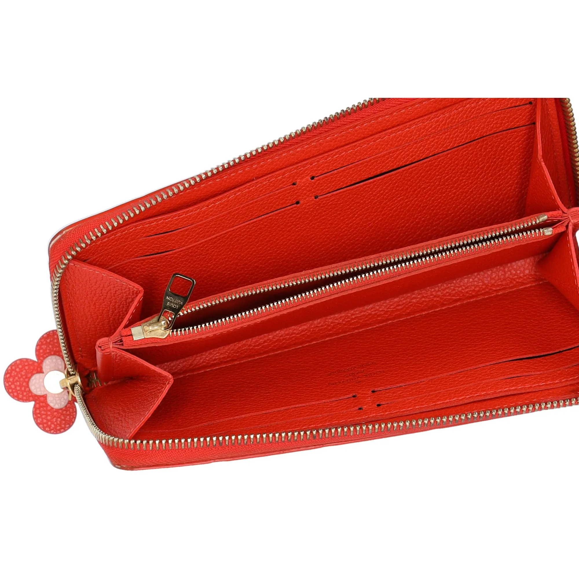 Louis Vuitton Clemence Monogram Empreinte Long Wallet M64161 Rose Poudre Flower
