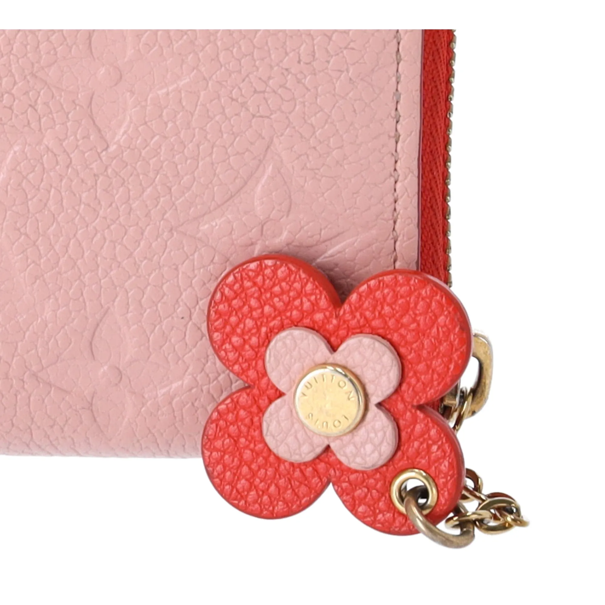 Louis Vuitton Clemence Monogram Empreinte Long Wallet M64161 Rose Poudre Flower