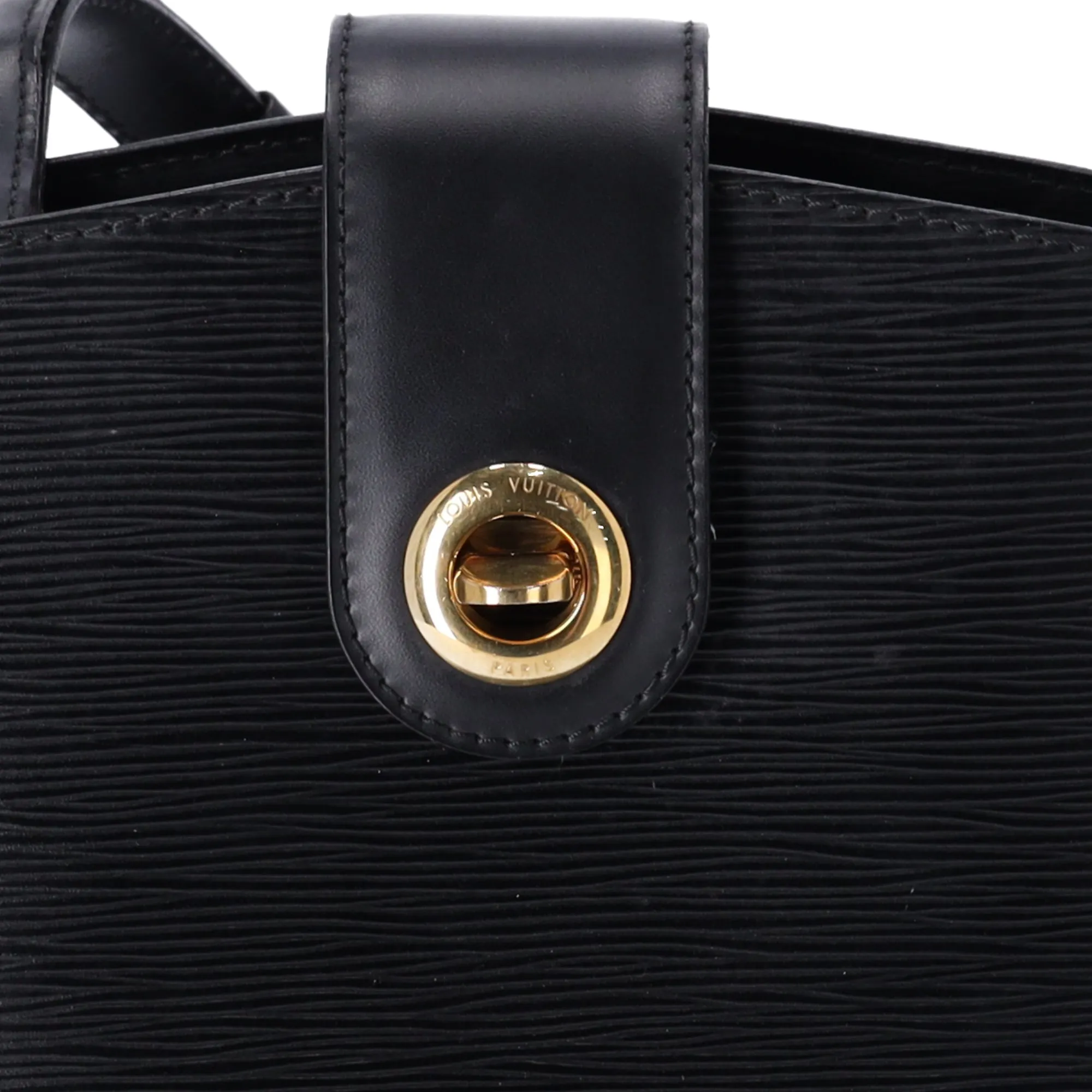 Louis Vuitton Cluny Epi Bucket Shoulder Bag M52252 Noir Leather