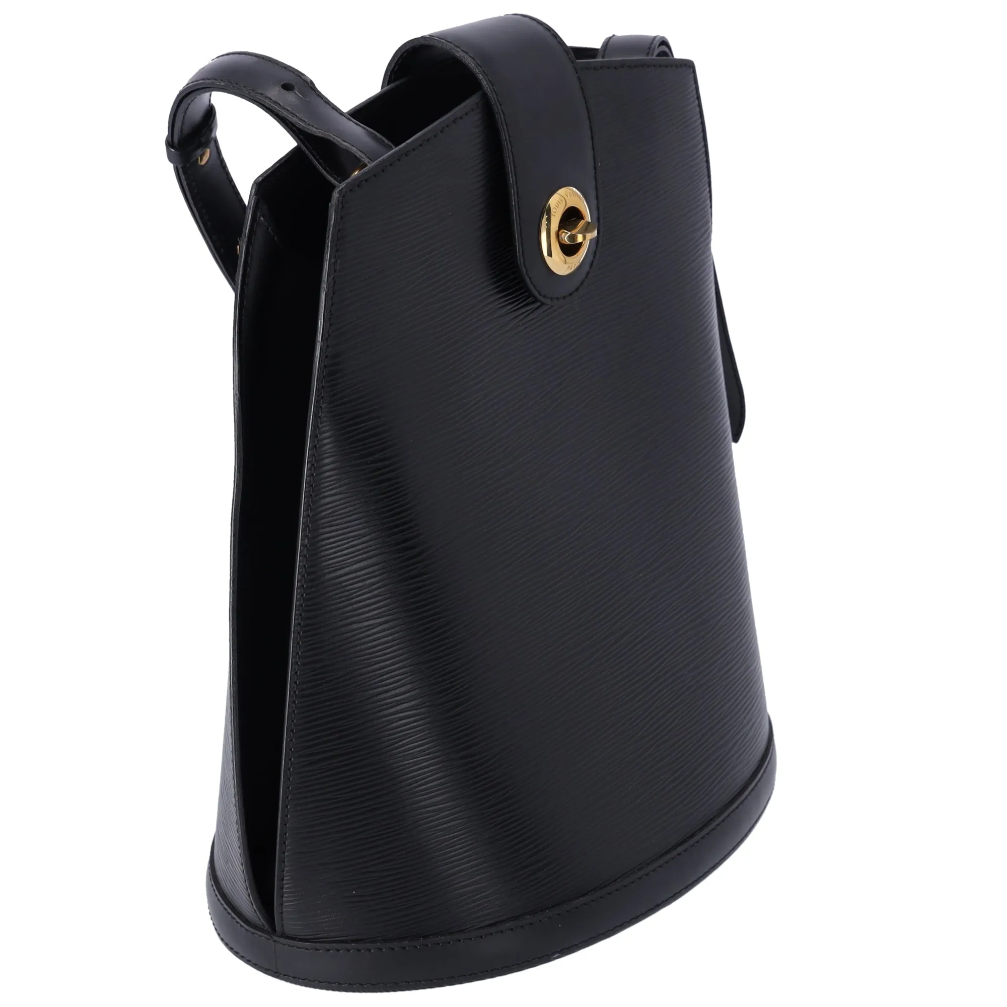 Louis Vuitton Cluny Epi Bucket Shoulder Bag M52252 Noir Leather