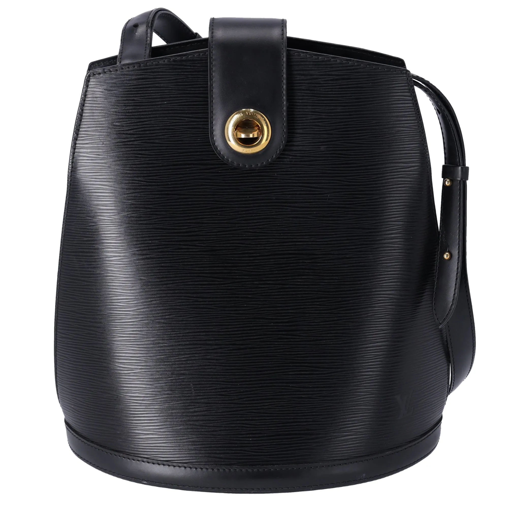 Louis Vuitton Cluny Epi Bucket Shoulder Bag M52252 Noir Leather