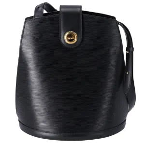 Louis Vuitton Cluny Epi Bucket Shoulder Bag M52252 Noir Leather