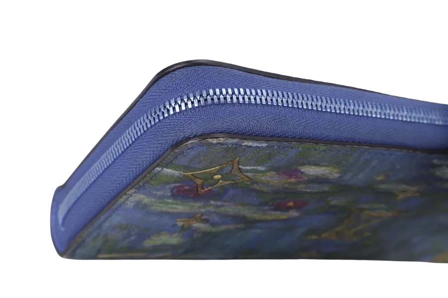 LOUIS VUITTON COLLECTION MONET LONG WALLET WITH DUST COVER AND BOX