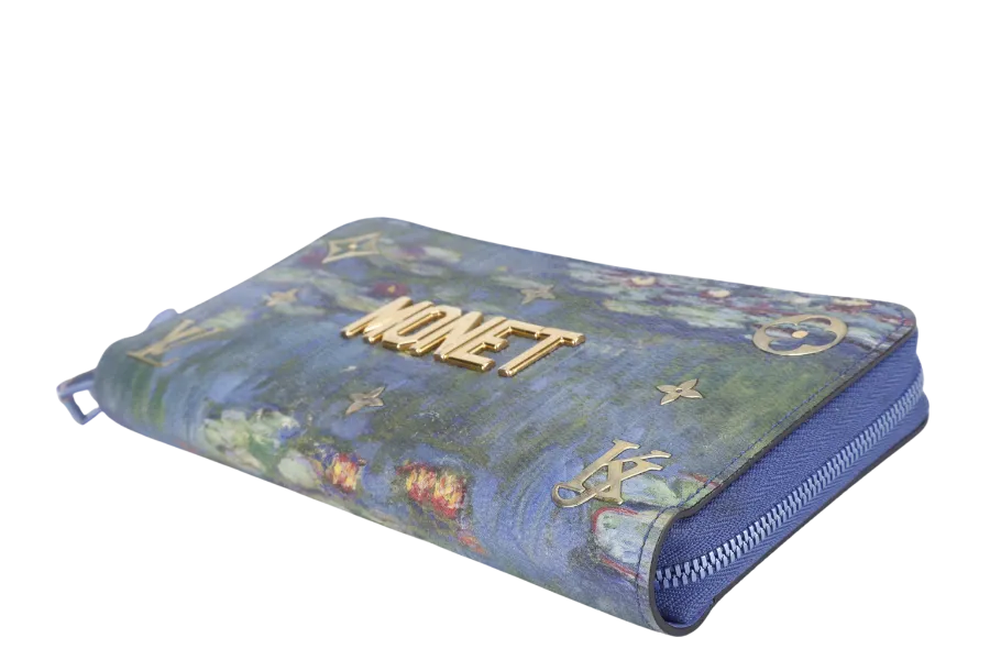 LOUIS VUITTON COLLECTION MONET LONG WALLET WITH DUST COVER AND BOX