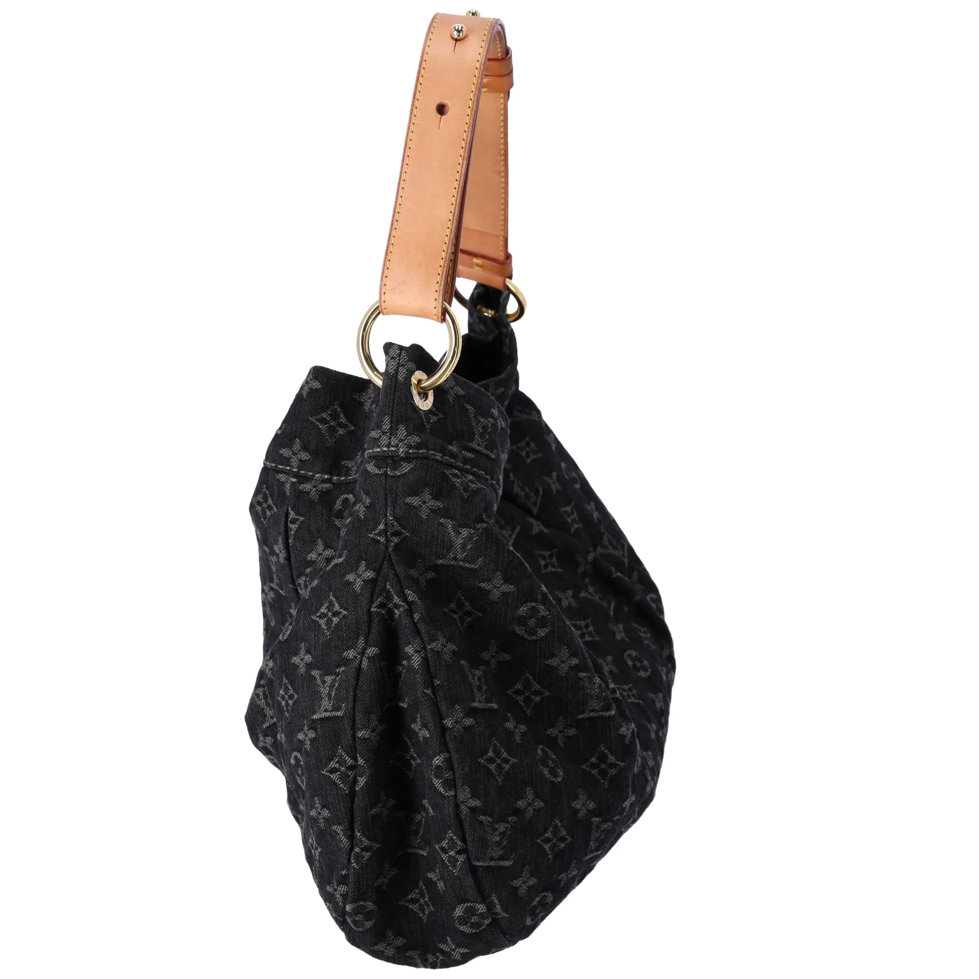 Louis Vuitton Daily PM Monogram Denim Shoulder Bag M40494 Black