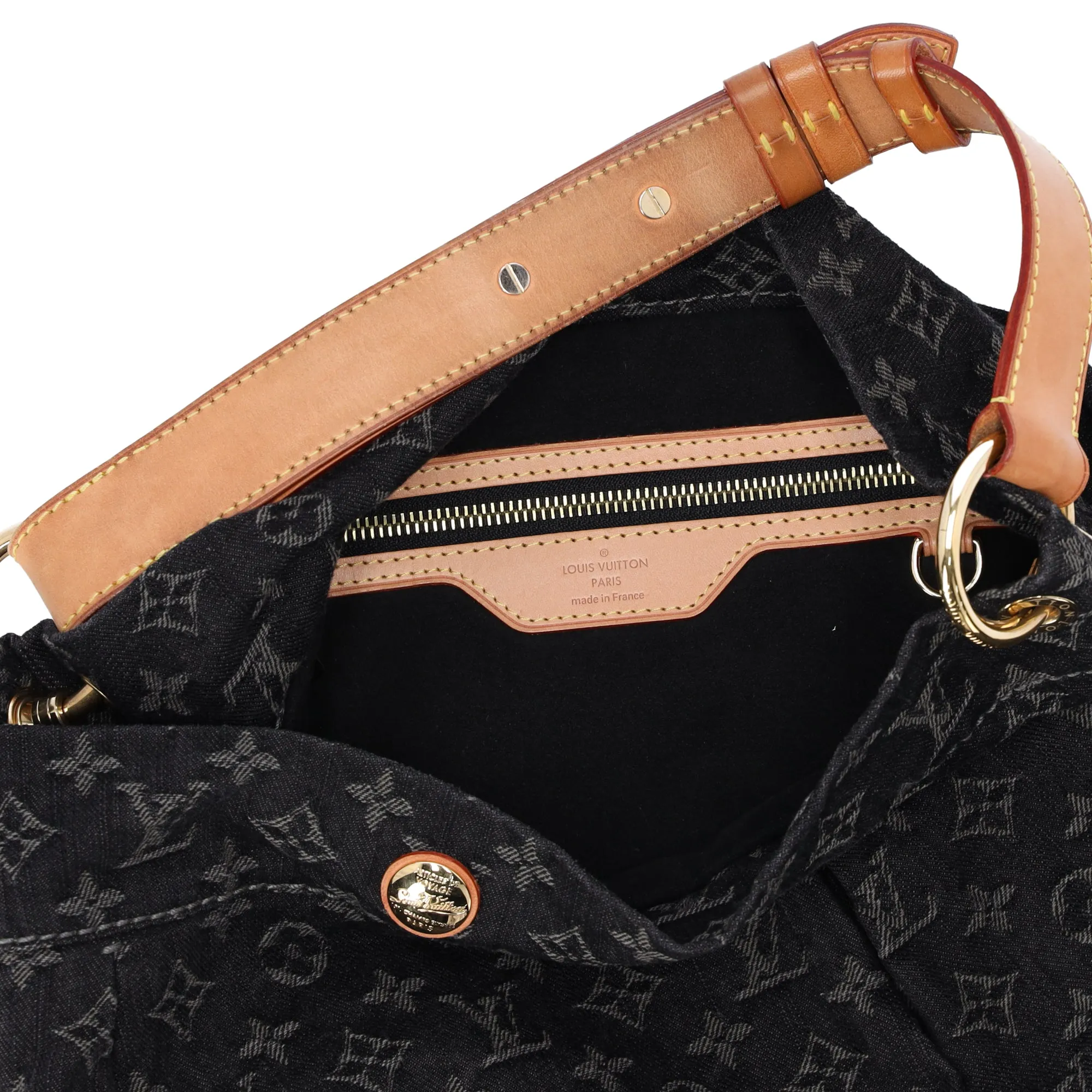 Louis Vuitton Daily PM Monogram Denim Shoulder Bag M40494 Black