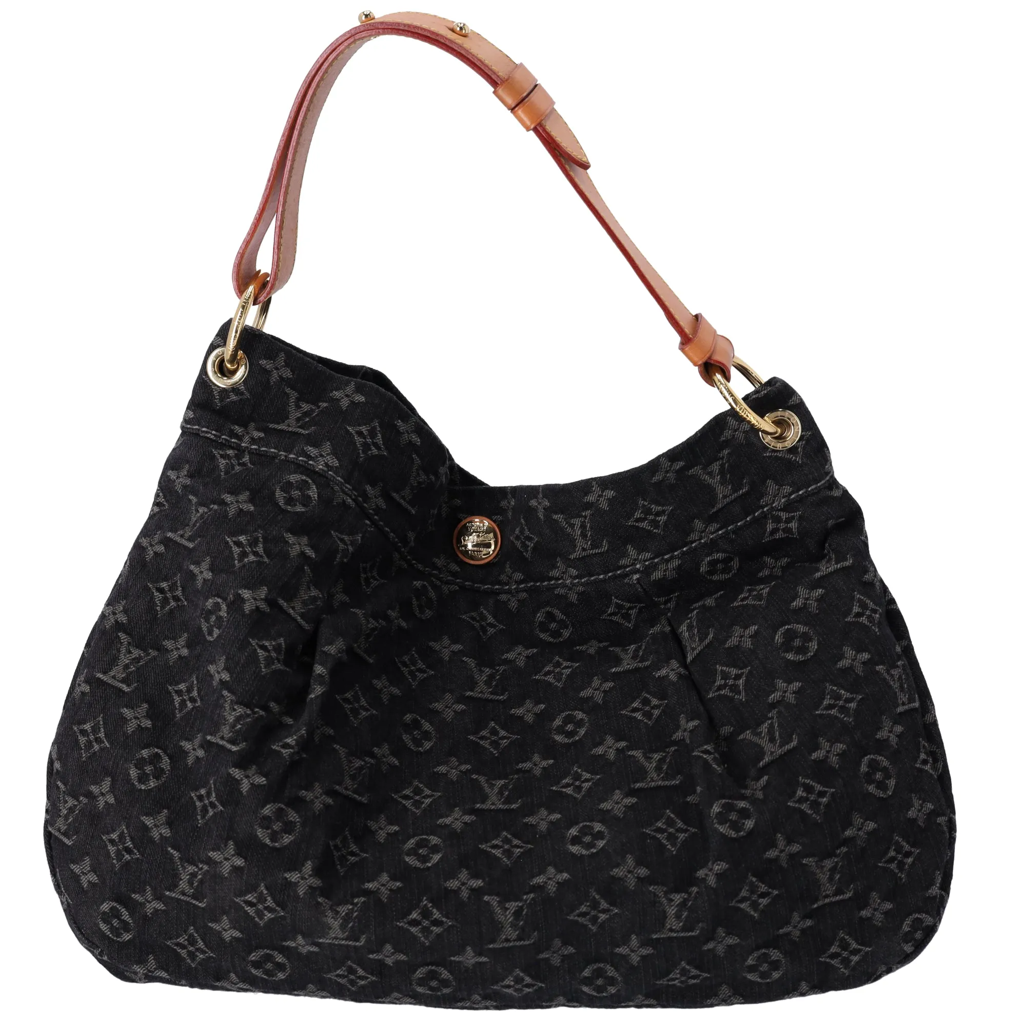 Louis Vuitton Daily PM Monogram Denim Shoulder Bag M40494 Black