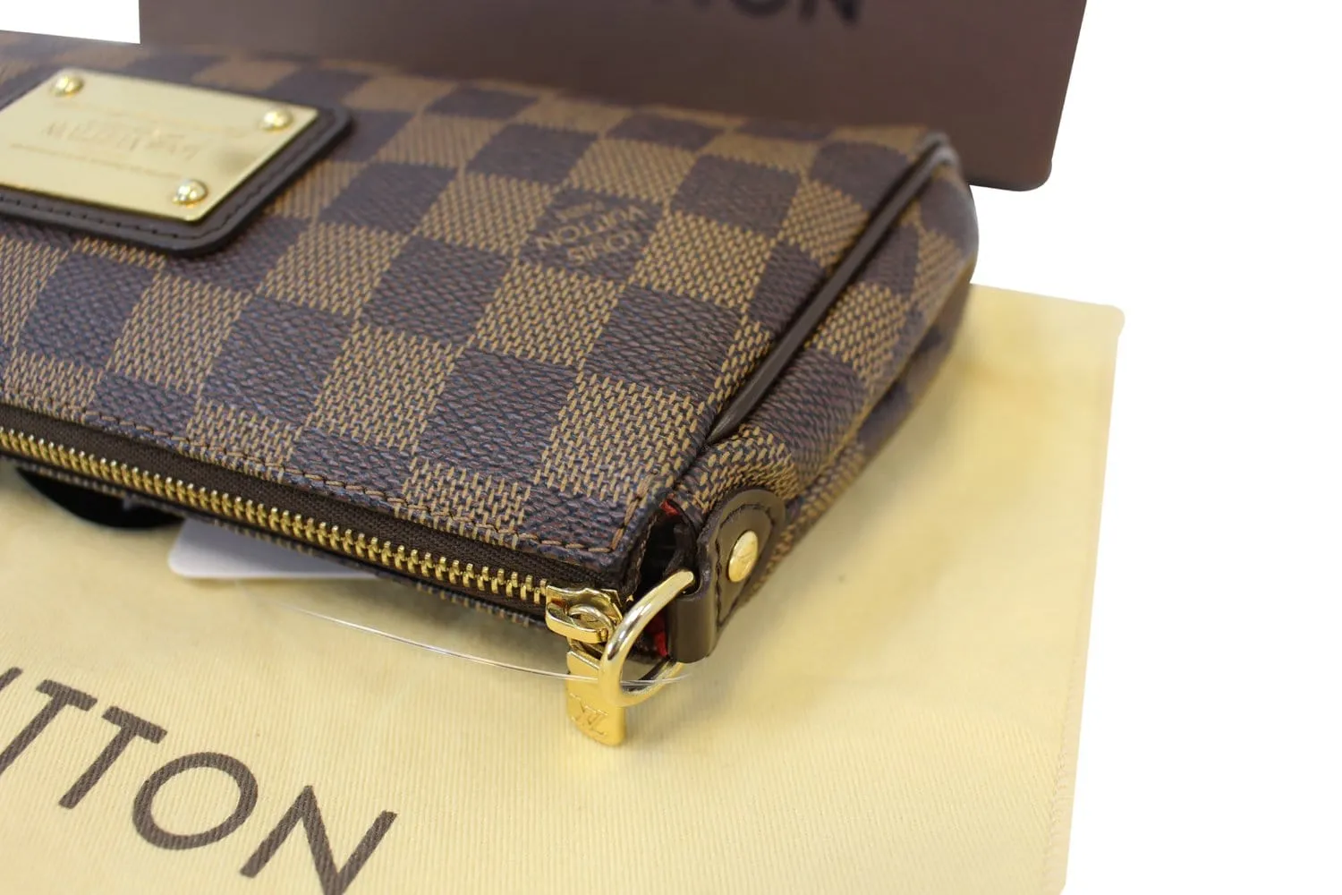 LOUIS VUITTON Damier Ebene Eva Clutch Crossbody