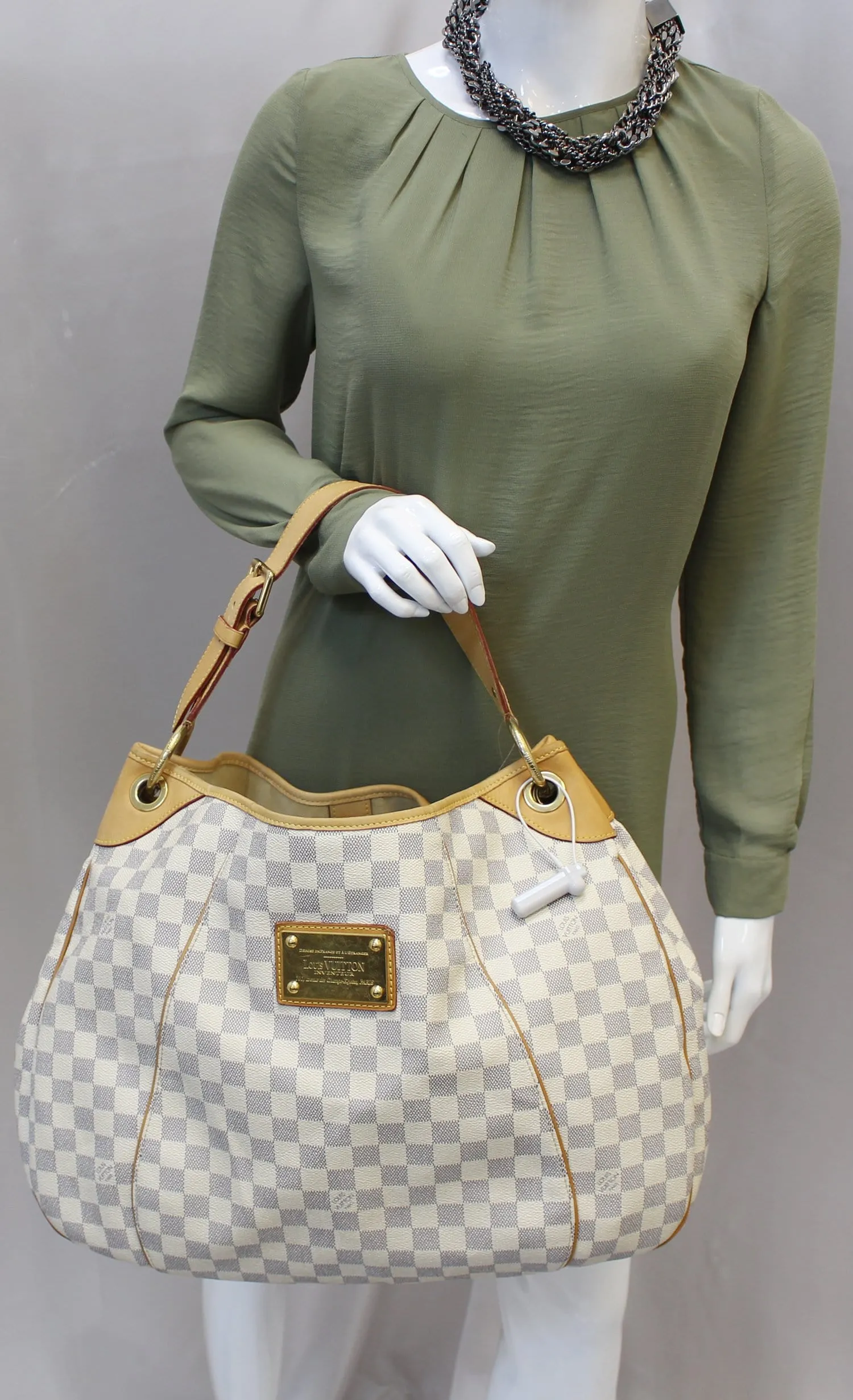 LOUIS VUITTON Galliera GM Damier Azur Shoulder Bag