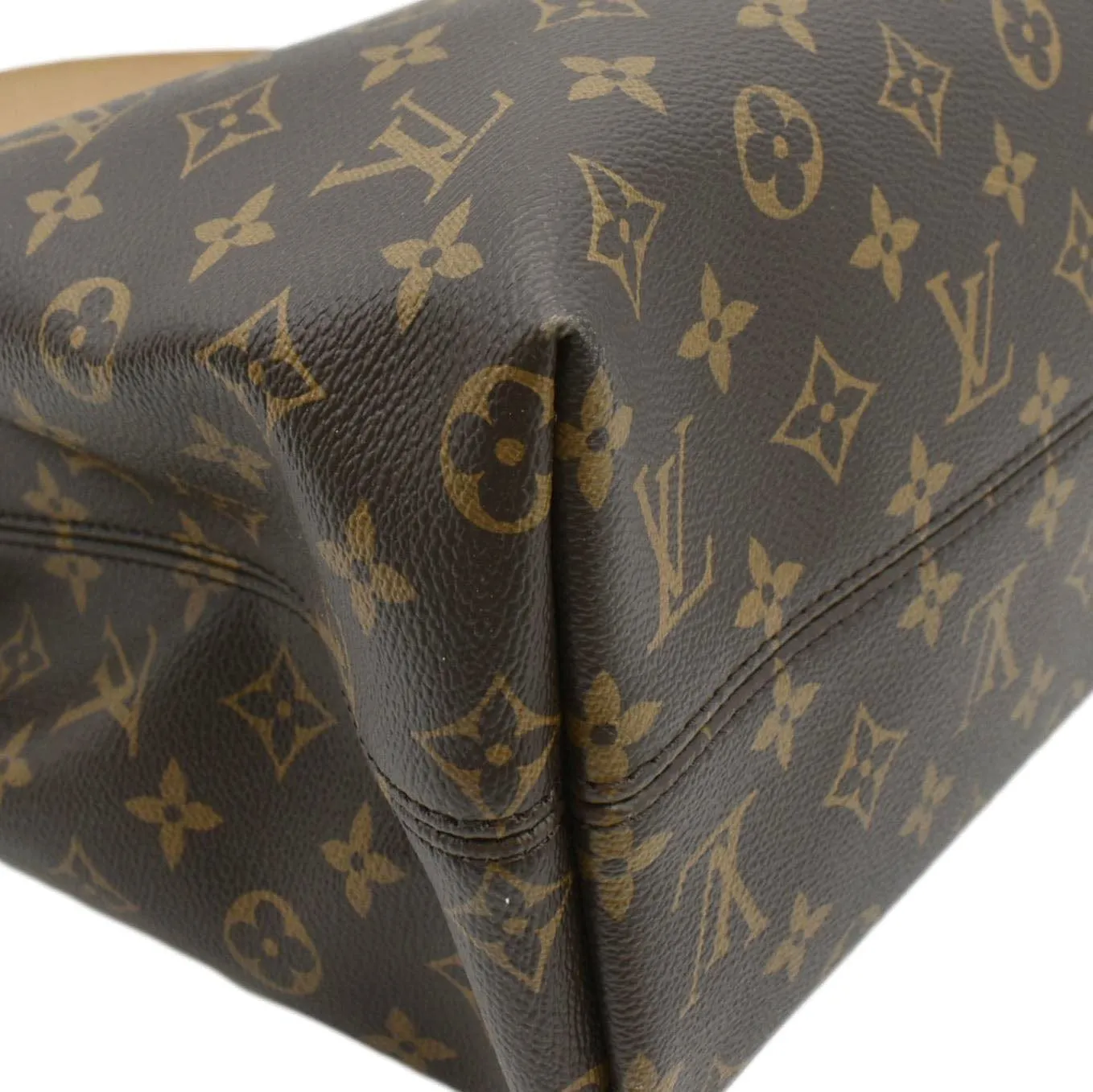 LOUIS VUITTON Graceful MM Monogram Canvas Hobo Shoulder Bag Brown