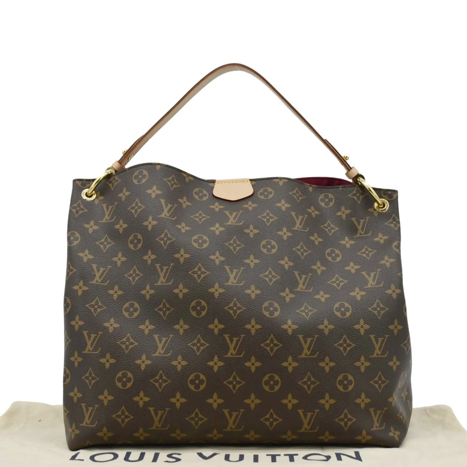LOUIS VUITTON Graceful MM Monogram Canvas Hobo Shoulder Bag Brown