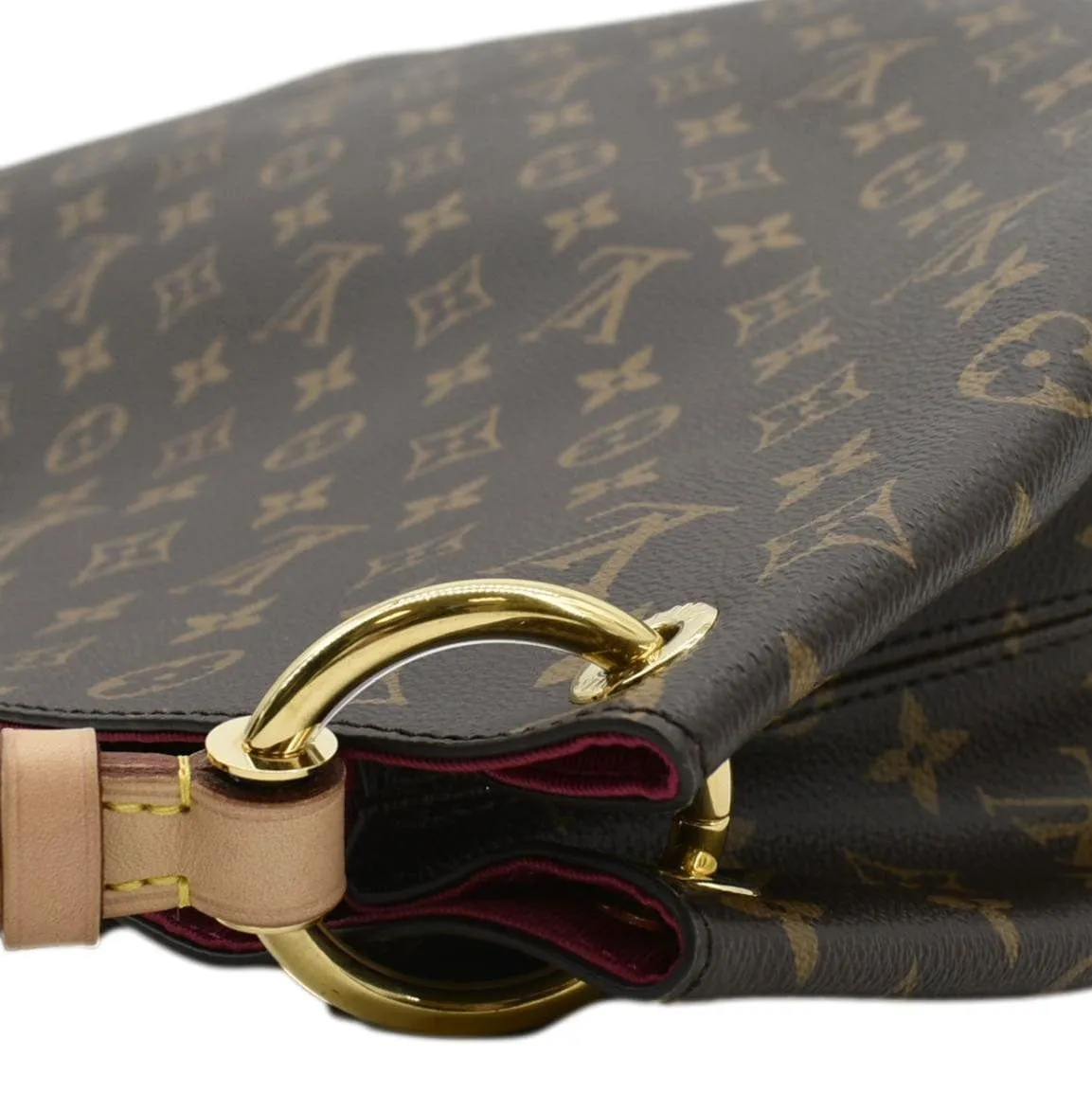 LOUIS VUITTON Graceful MM Monogram Canvas Hobo Shoulder Bag Brown