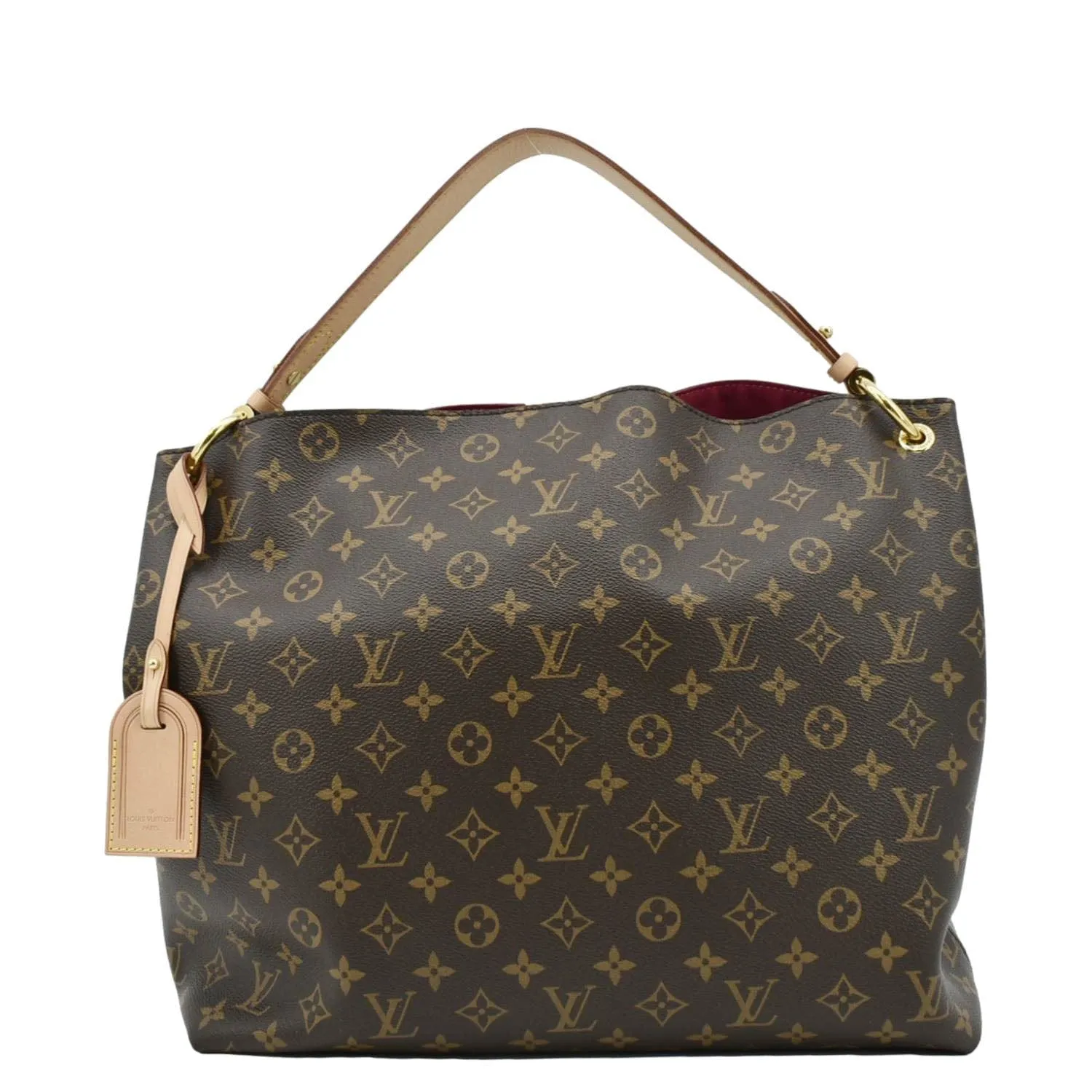 LOUIS VUITTON Graceful MM Monogram Canvas Hobo Shoulder Bag Brown