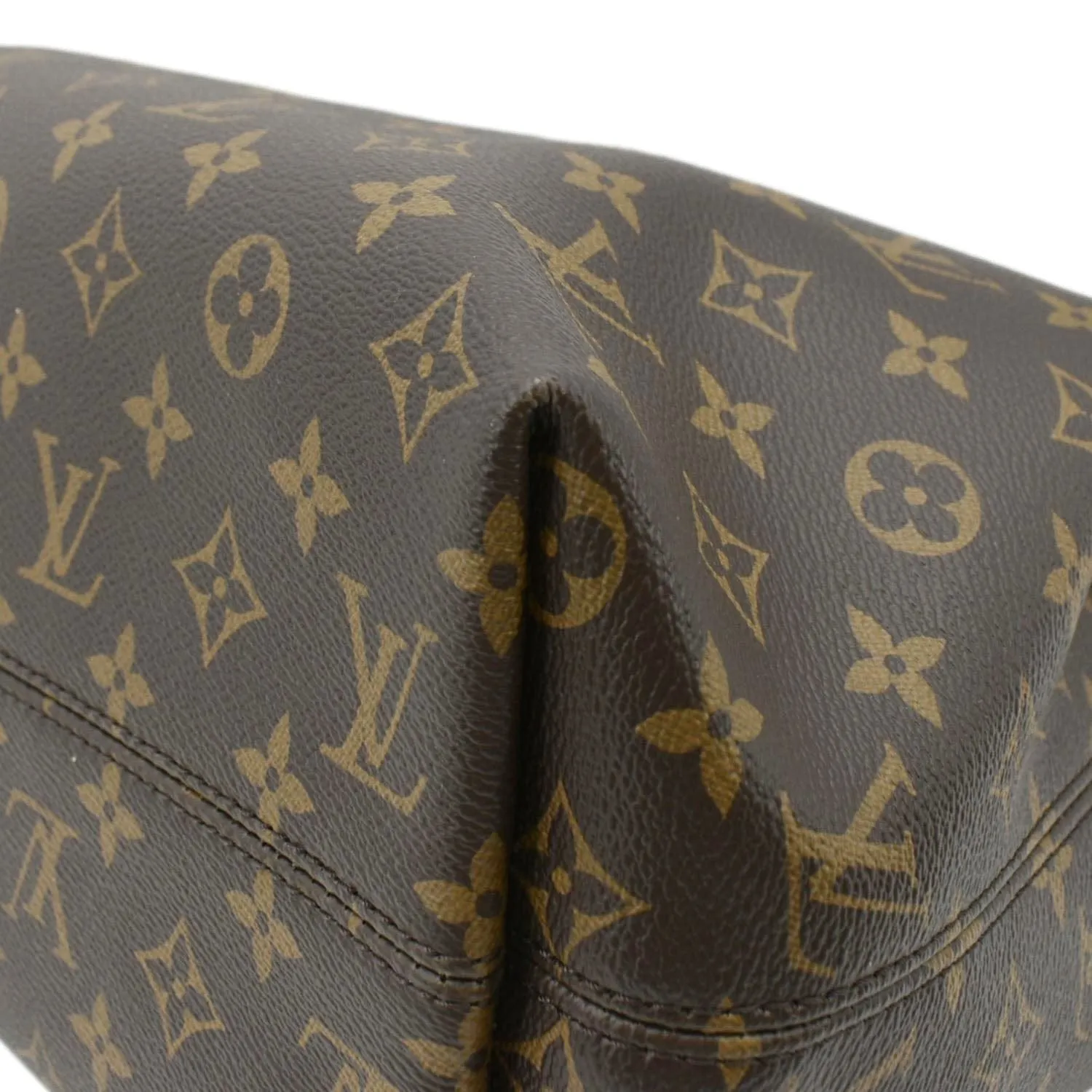LOUIS VUITTON Graceful MM Monogram Canvas Hobo Shoulder Bag Brown
