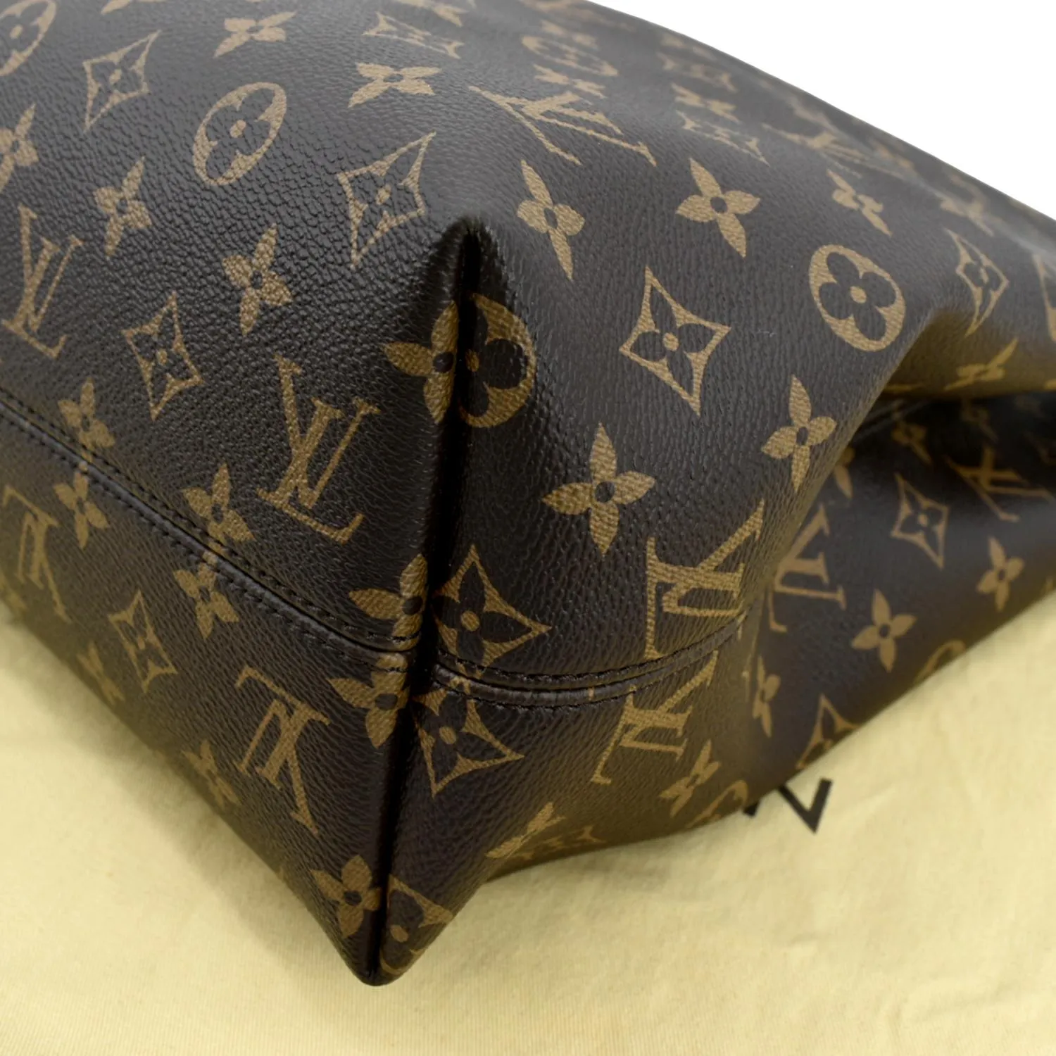 LOUIS VUITTON Graceful MM Monogram Canvas Shoulder Bag Brown