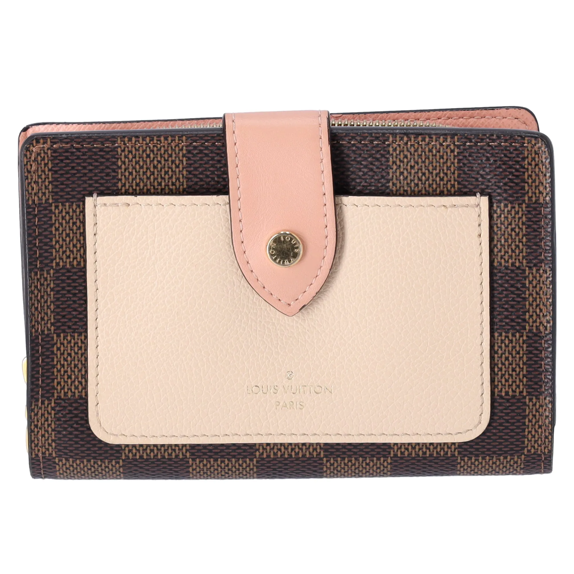 Louis Vuitton Juliet Bifold Wallet N60380 Creme Damier Ebene Canvas