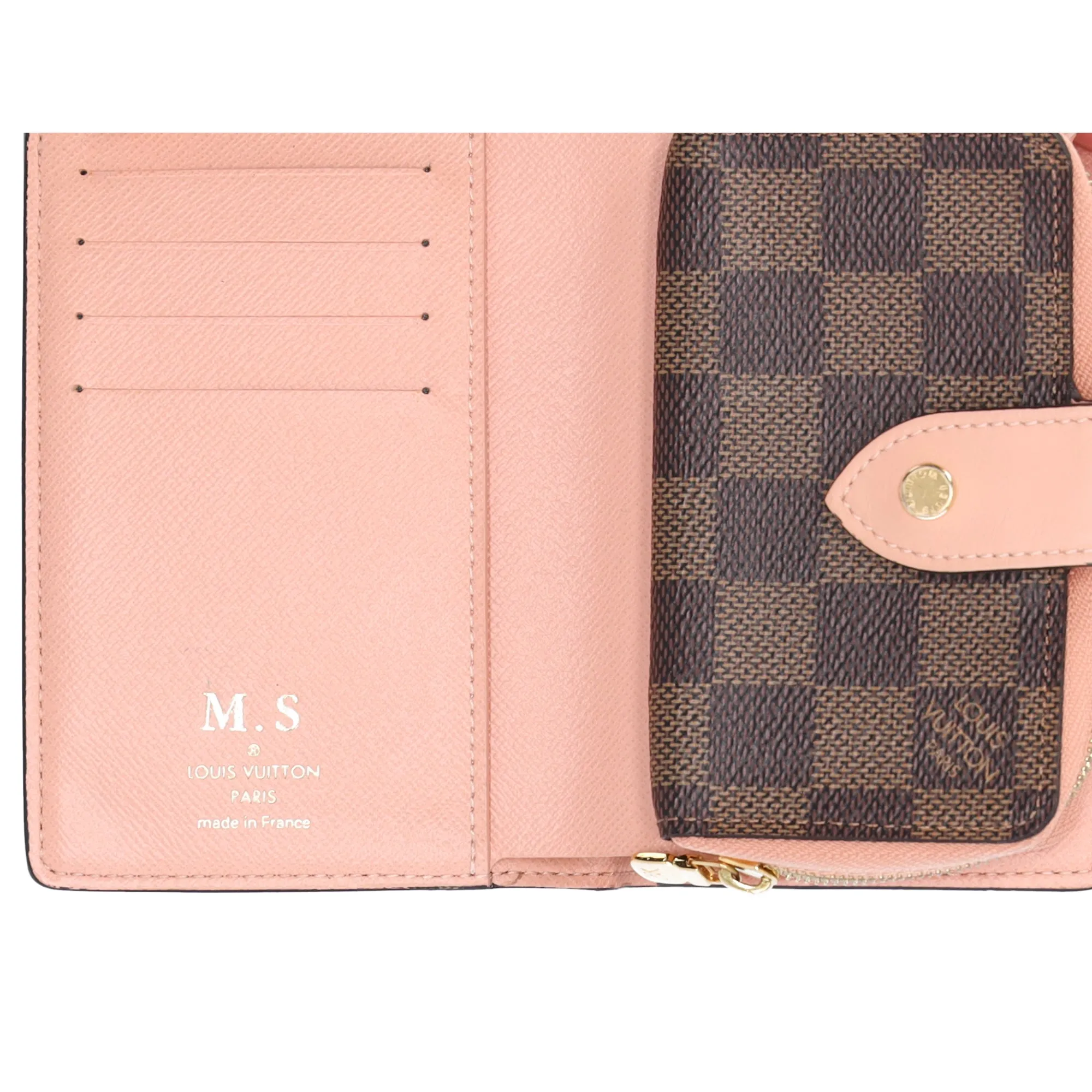 Louis Vuitton Juliet Bifold Wallet N60380 Creme Damier Ebene Canvas