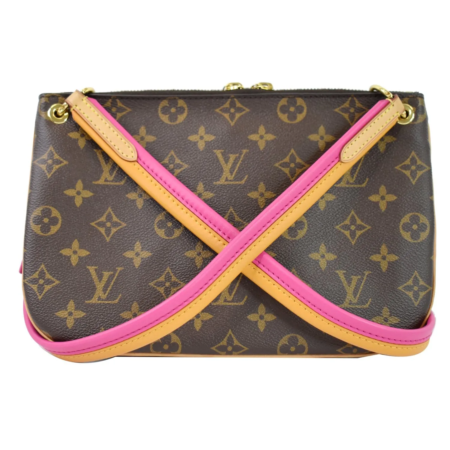 LOUIS VUITTON Lorette Monogram Canvas Shoulder Bag Brown