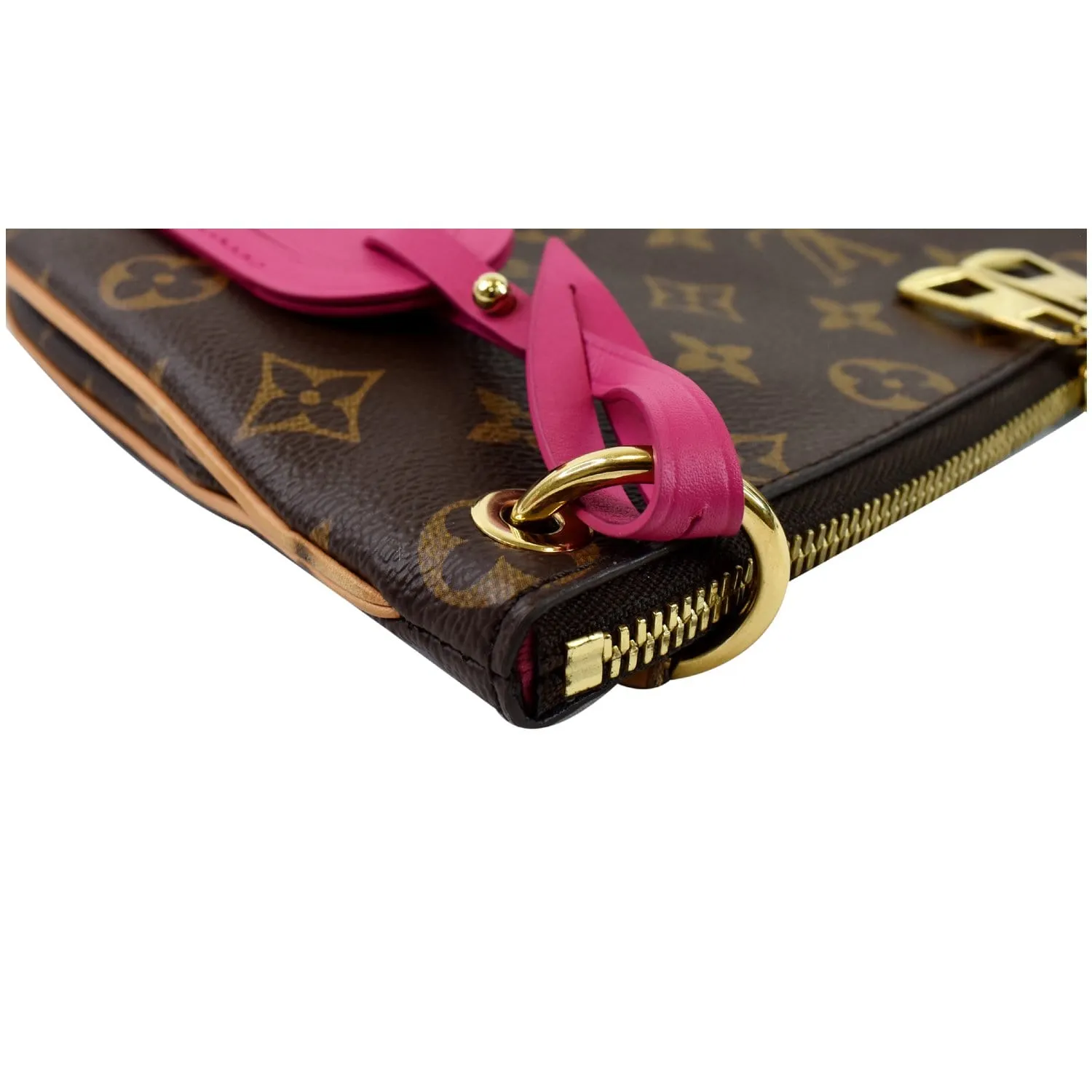 LOUIS VUITTON Lorette Monogram Canvas Shoulder Bag Brown