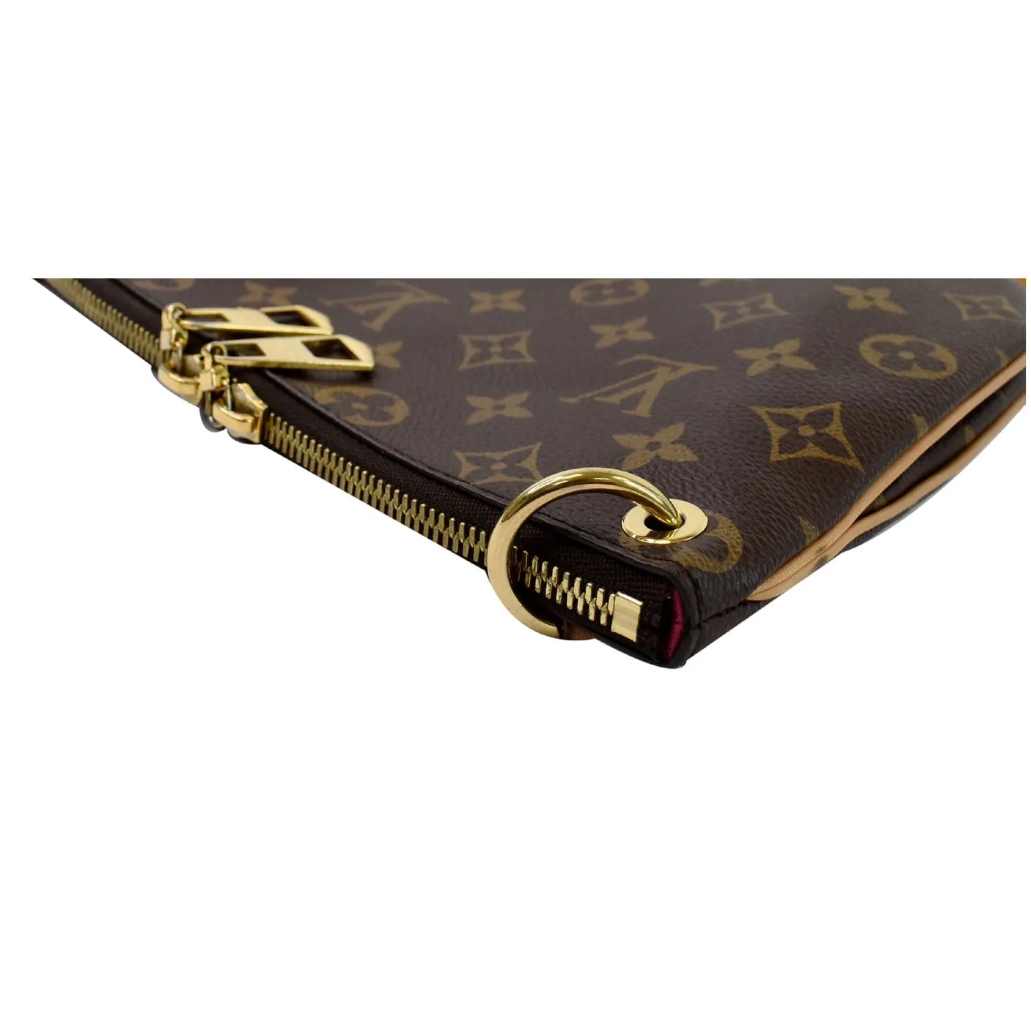 LOUIS VUITTON Lorette Monogram Canvas Shoulder Bag Brown