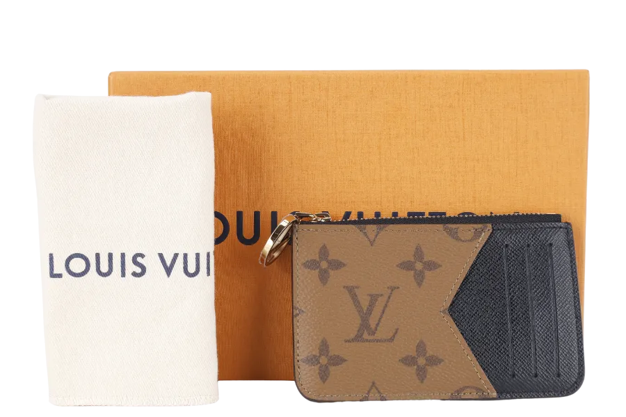 LOUIS VUITTON M81912 ROMY CARD HOLDER MONOGRAM REVERSE WITH DUST COVER AND BOX