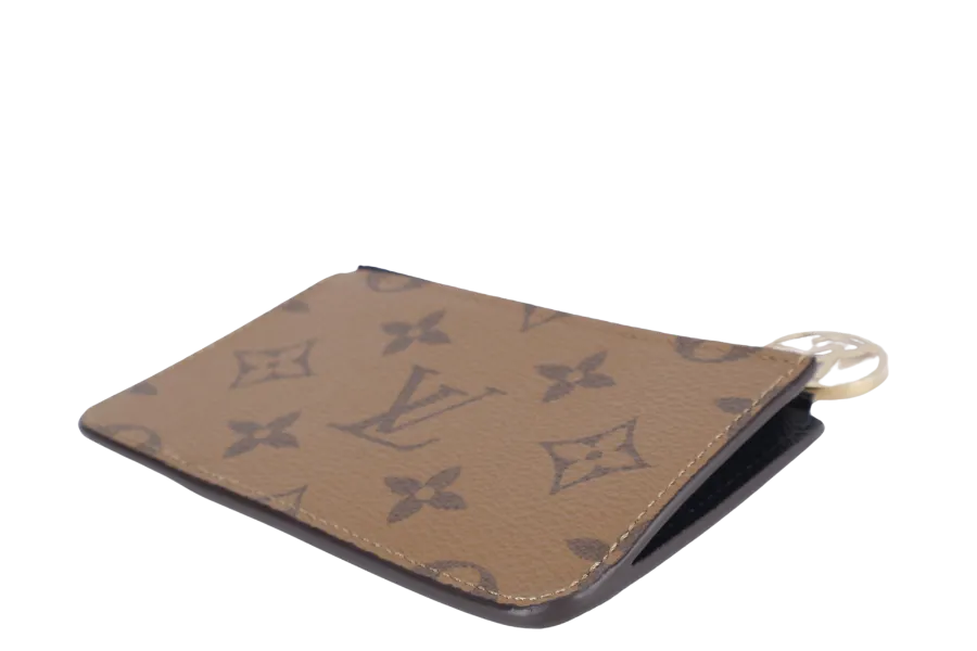 LOUIS VUITTON M81912 ROMY CARD HOLDER MONOGRAM REVERSE WITH DUST COVER AND BOX