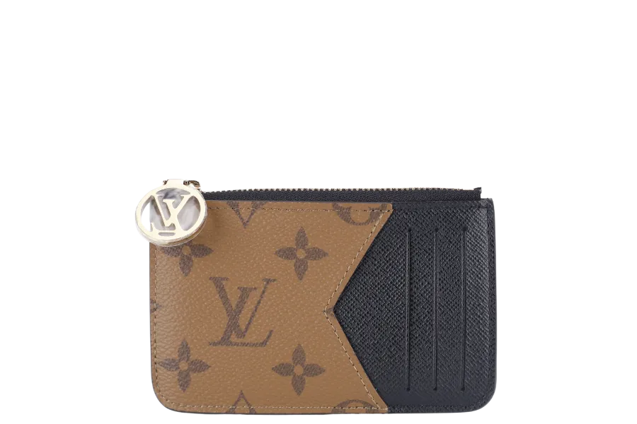 LOUIS VUITTON M81912 ROMY CARD HOLDER MONOGRAM REVERSE WITH DUST COVER AND BOX
