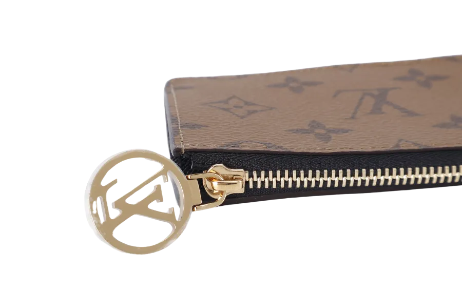 LOUIS VUITTON M81912 ROMY CARD HOLDER MONOGRAM REVERSE WITH DUST COVER AND BOX