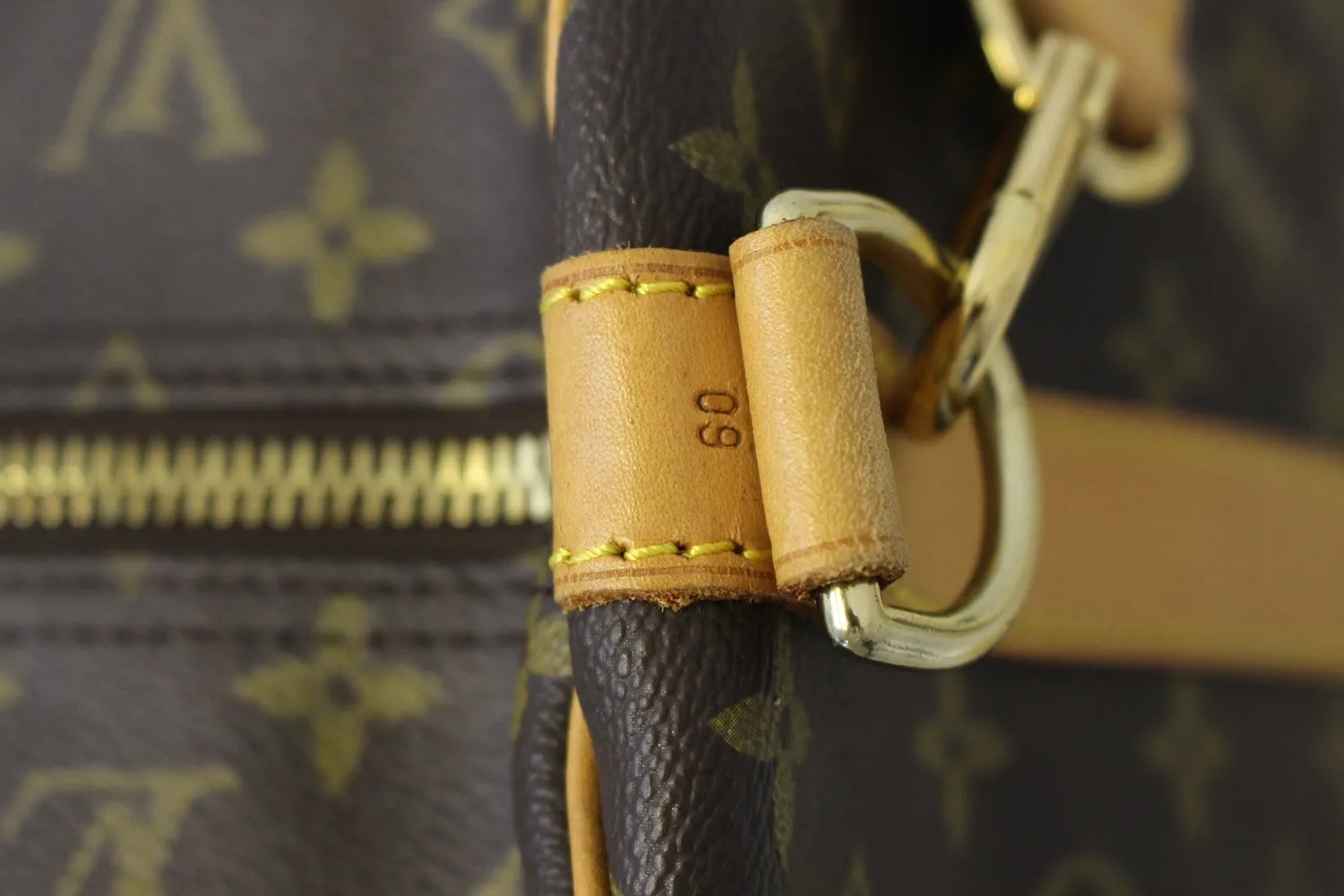 LOUIS VUITTON Monogram Canvas Keepall 60 Bandouliere Travel Bag