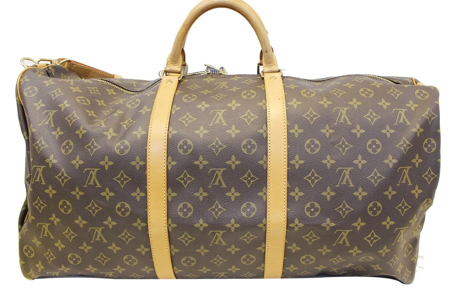 LOUIS VUITTON Monogram Canvas Keepall 60 Bandouliere Travel Bag