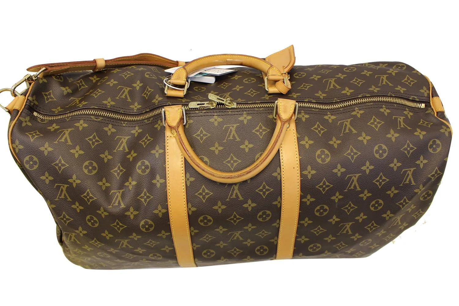 LOUIS VUITTON Monogram Canvas Keepall 60 Bandouliere Travel Bag