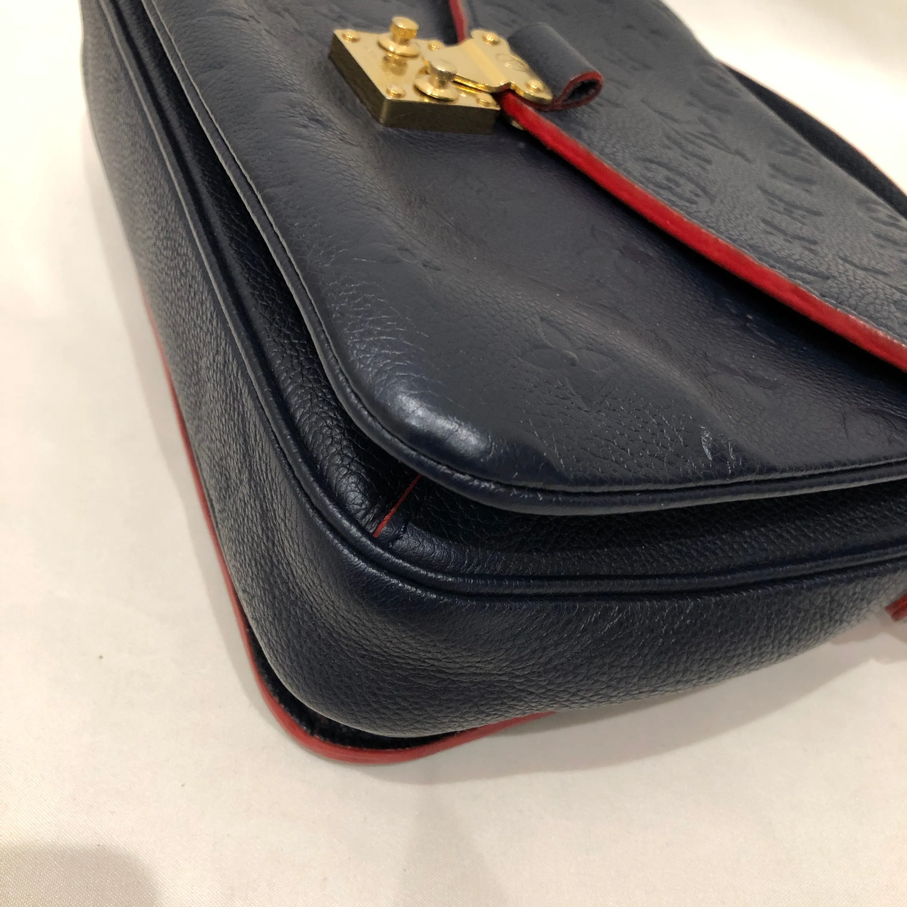 Louis Vuitton Navy Red Metis Pochette Crossbody Bag Sku# 83256