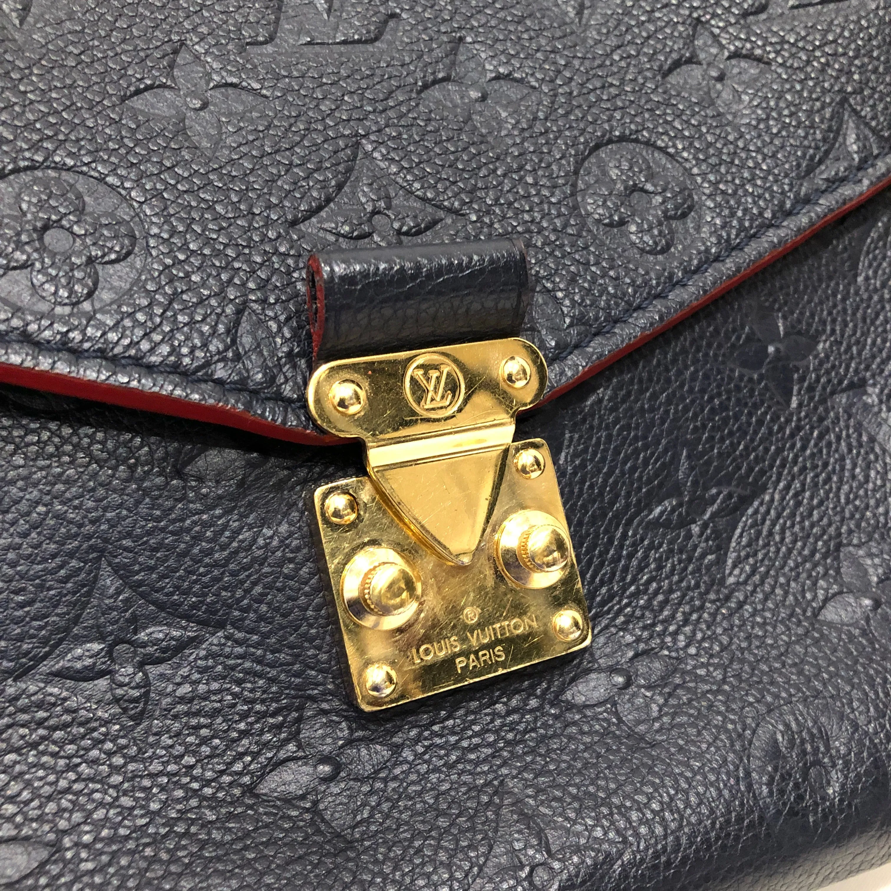 Louis Vuitton Navy Red Metis Pochette Crossbody Bag Sku# 83256