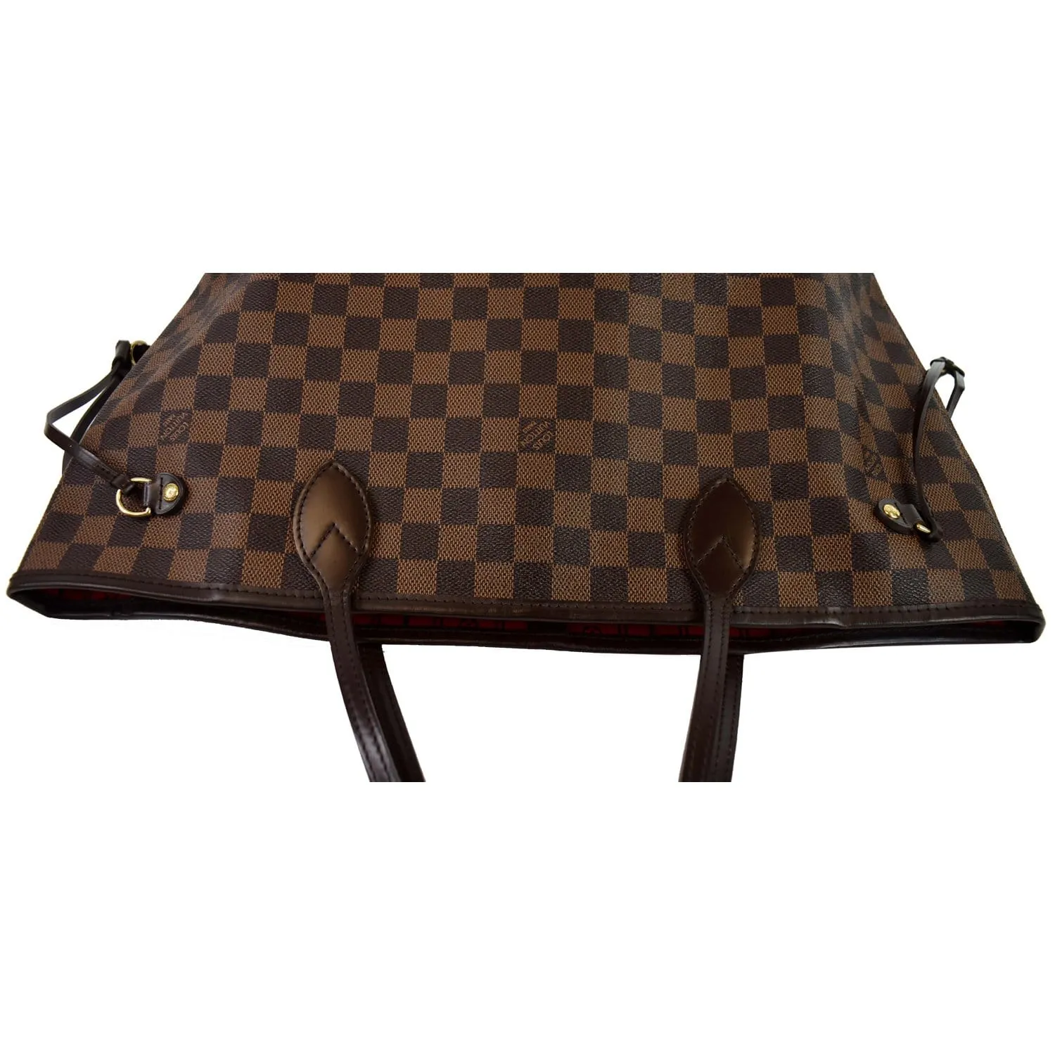 LOUIS VUITTON Neverfull MM Damier Ebene Tote Shoulder Bag Brown