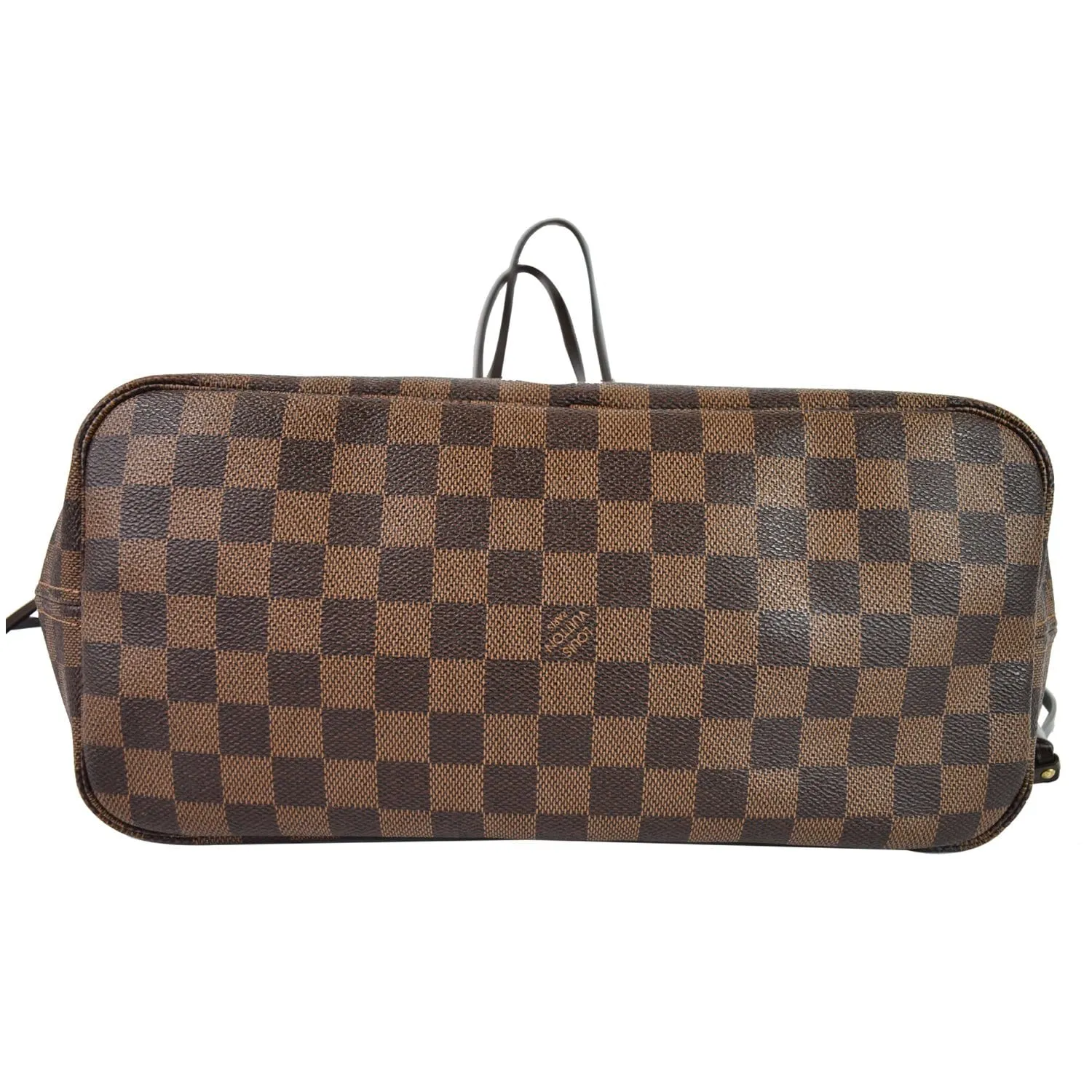 LOUIS VUITTON Neverfull MM Damier Ebene Tote Shoulder Bag Brown