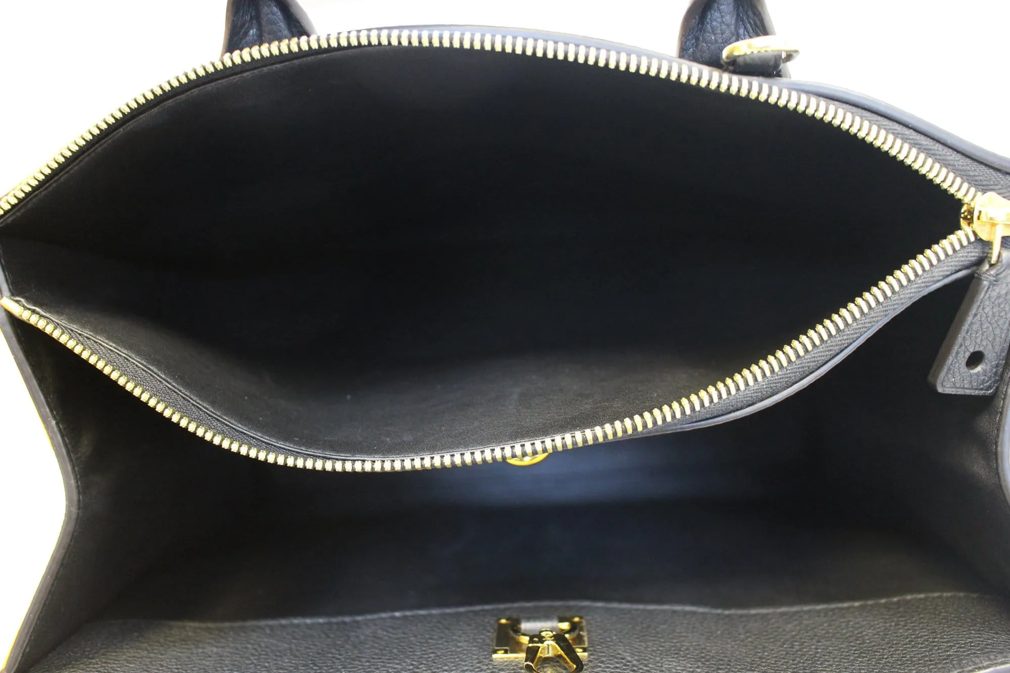 LOUIS VUITTON Noir Black Leather City Steamer MM Shoulder Bag