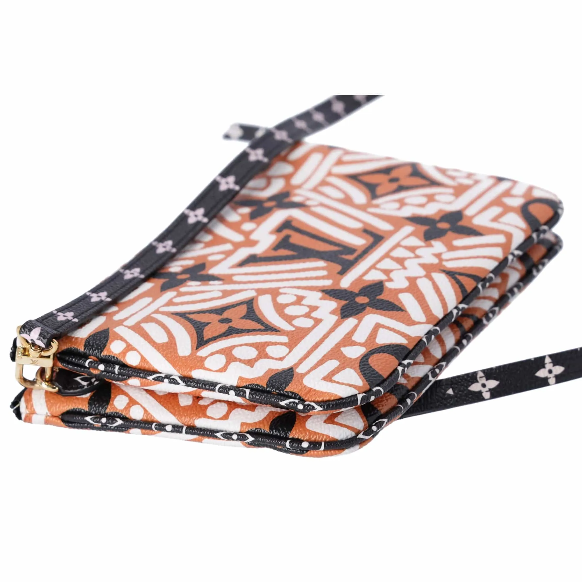 Louis Vuitton Pochette Double Zip LV Crafty Giant Monogram Crossbody Orange
