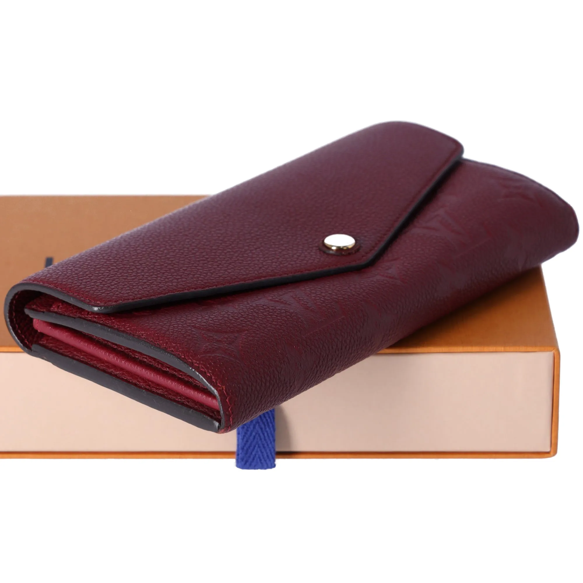 Louis Vuitton Portefeuille Sarah Monogram Empreinte Long Wallet M62213 Raisin