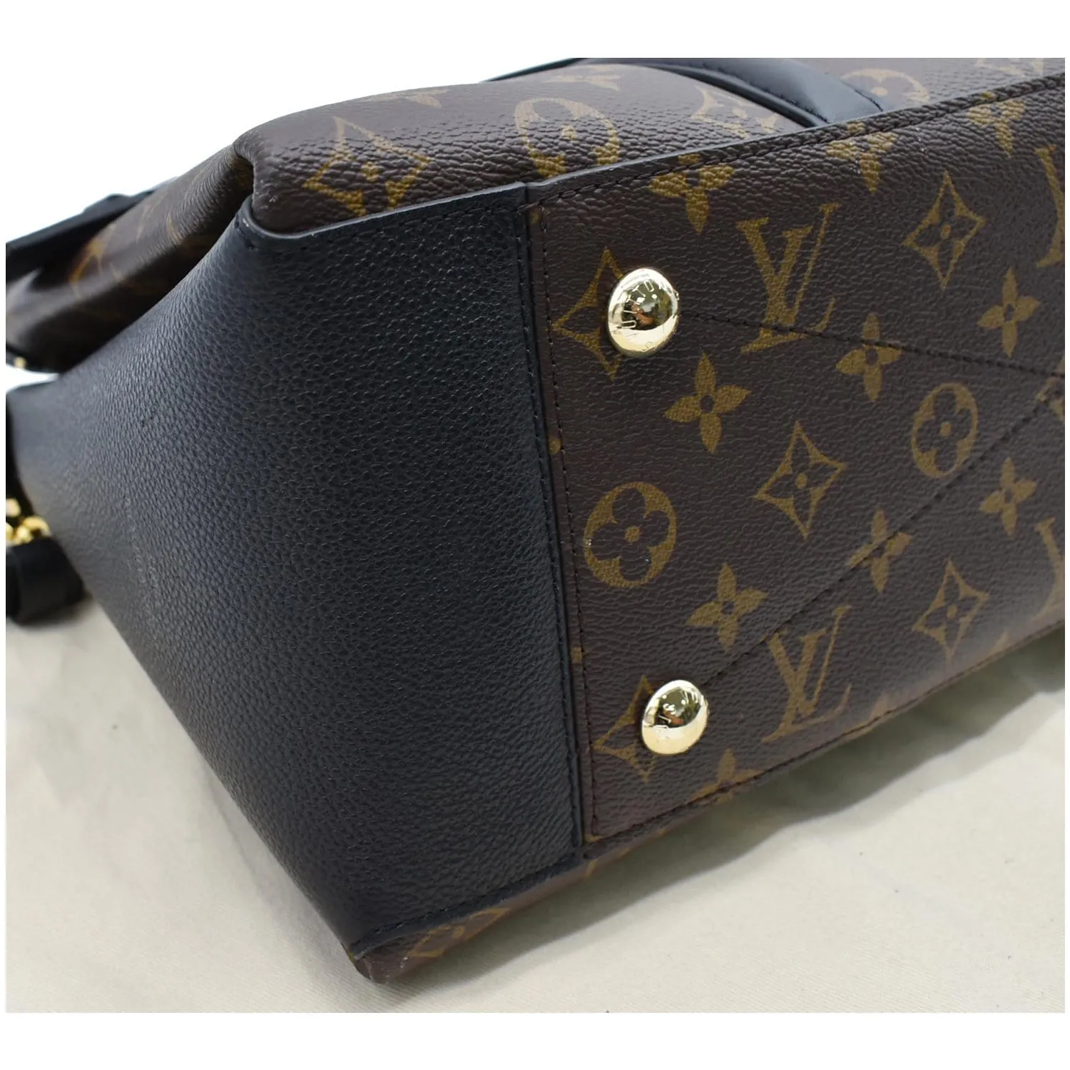 LOUIS VUITTON Soufflot MM Monogram Canvas Shoulder Bag Black